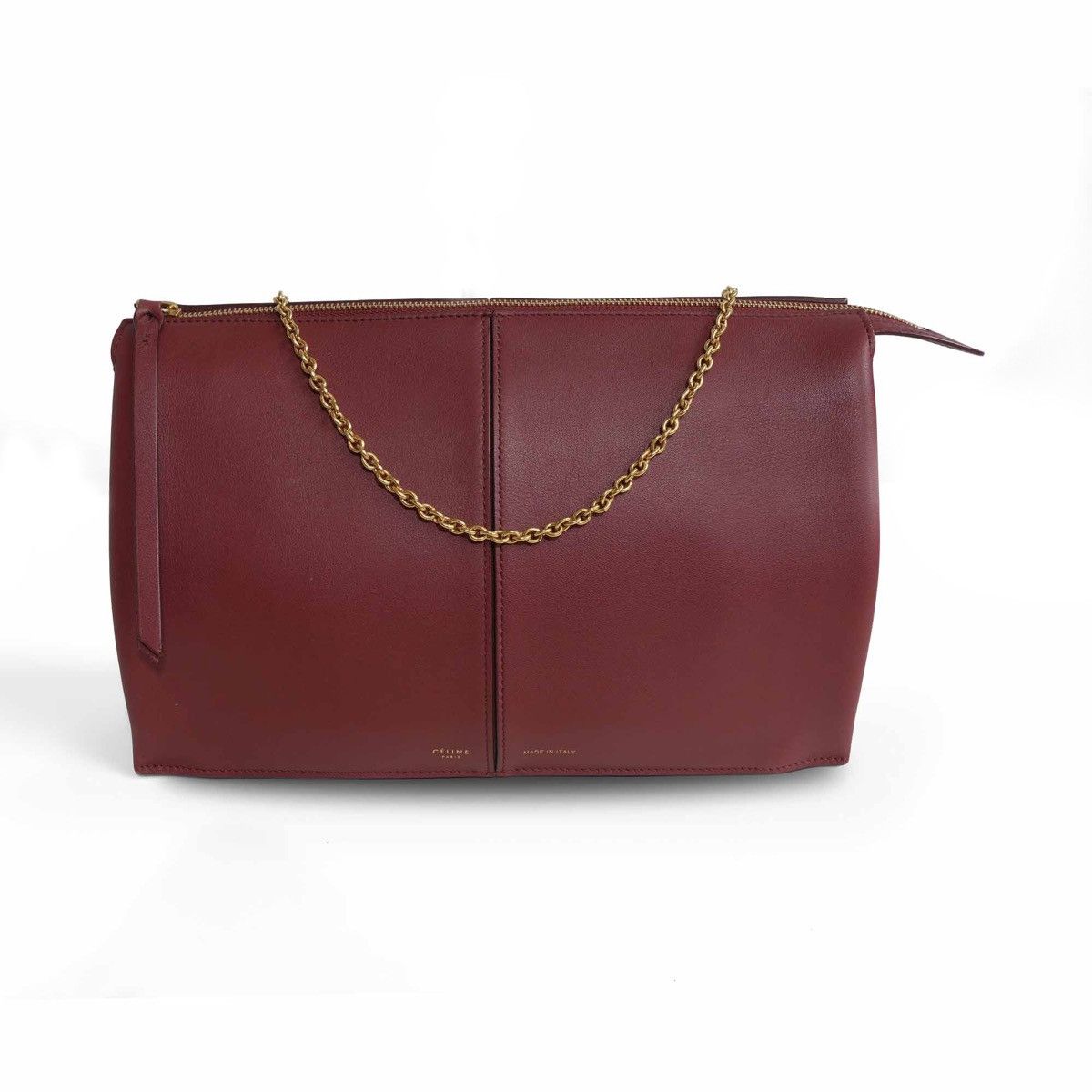Celine Celine Burgundy Tri-Fold Clutch on Chain Size ONE SIZE - 1 Thumbnail