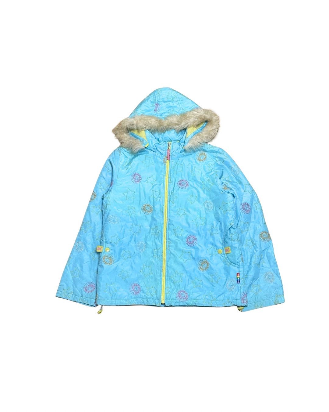 Japanese Brand Daisy Lovers Star & Coin Faux Fur Trimmed Puffer Jacket Size M / US 6-8 / IT 42-44 - 1 Thumbnail