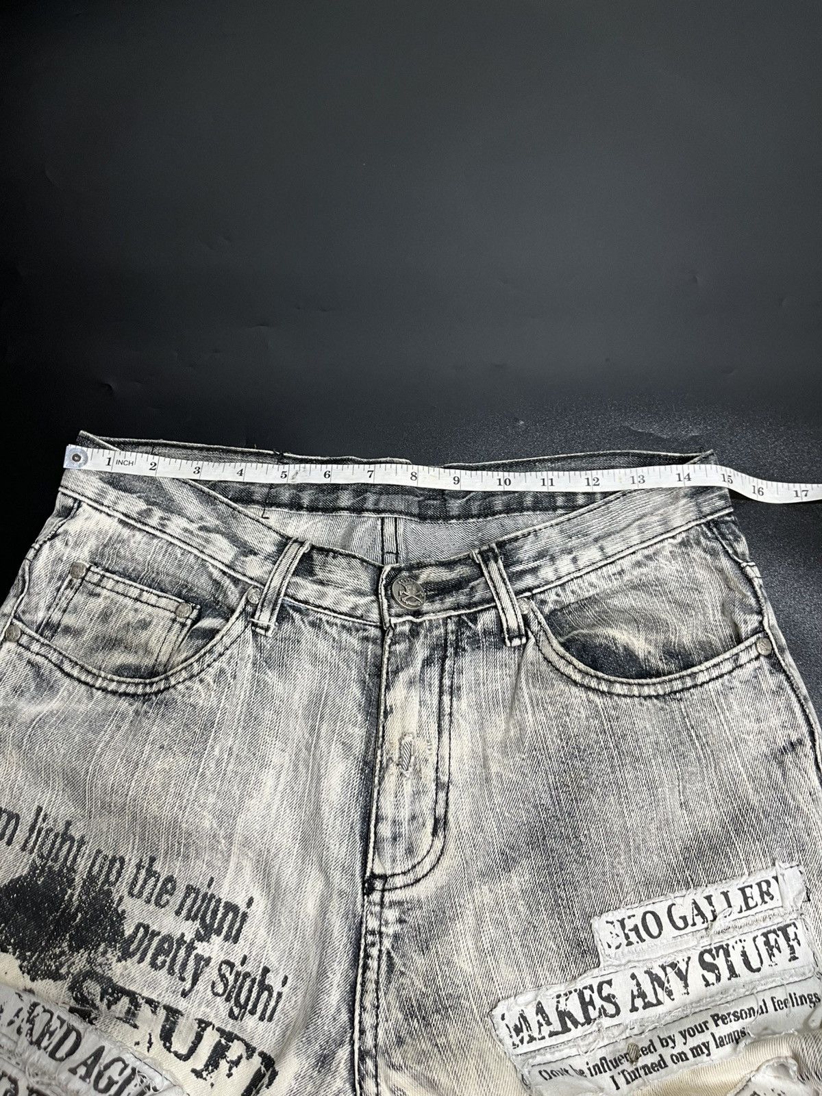If Six Was Nine × Japanese Brand × Le Grande Bleu (L.G.B.) Japanese Bernings Sho Poem skulls punk Size US 31 - 9 Thumbnail