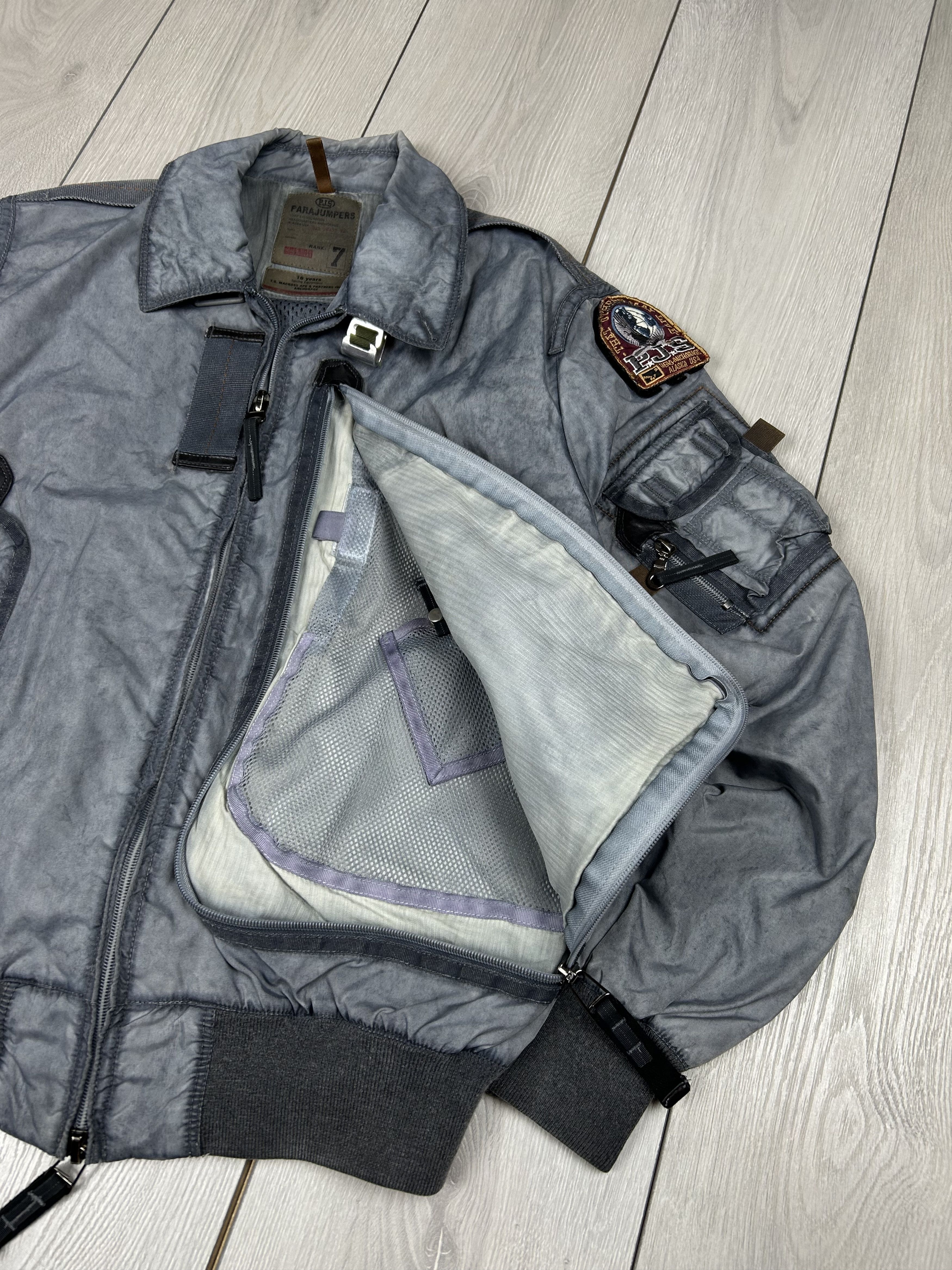 Parajumpers Parajumpers Mens Bomber Jacket Size L Grey Size US L / EU 52-54 / 3 - 3 Thumbnail
