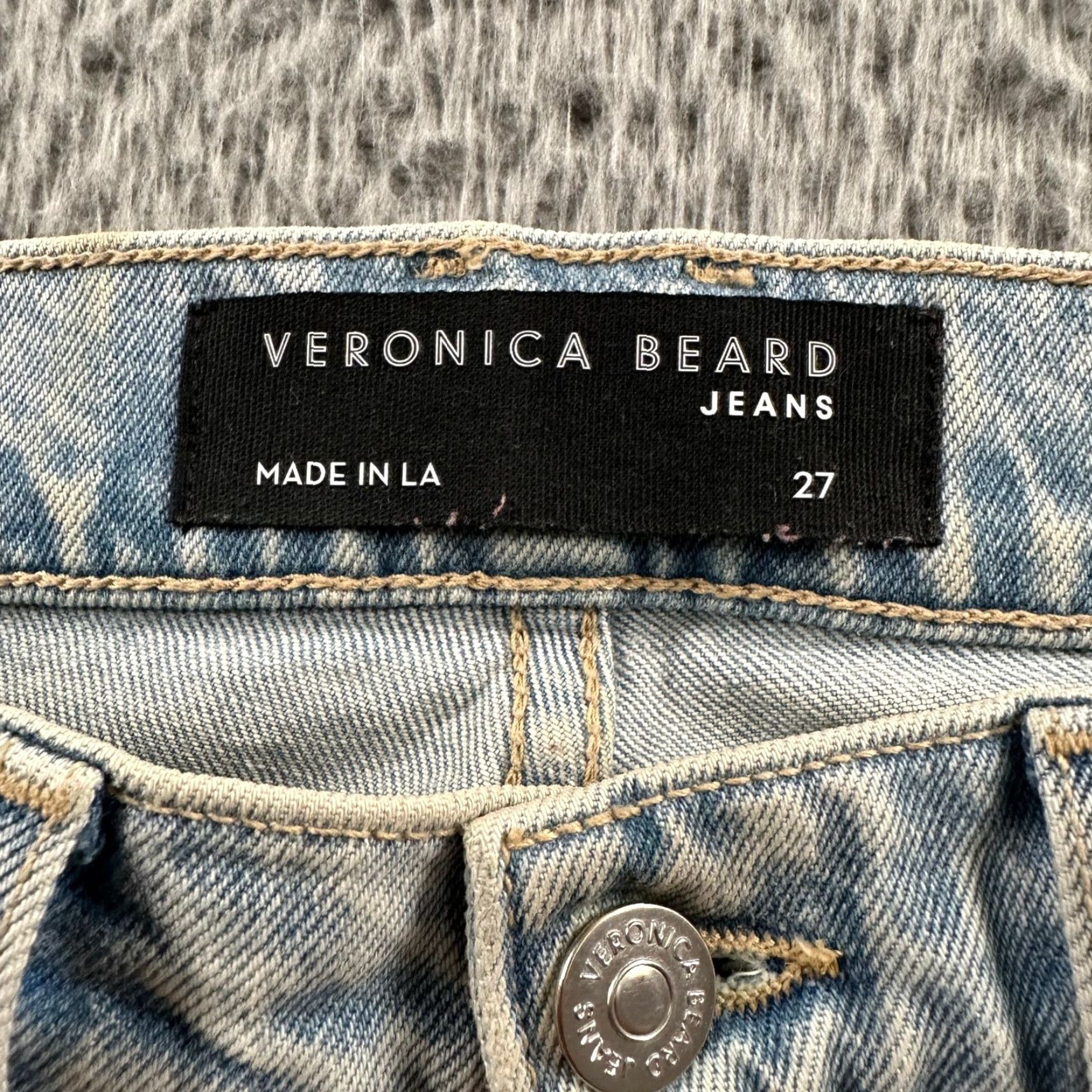 Veronica Beard VERONICA BEARD Alenah Jeans Womens 27 Slim Straight High Rise Light Blue Denim Size 27" / US 4 / IT 40 - 4 Thumbnail