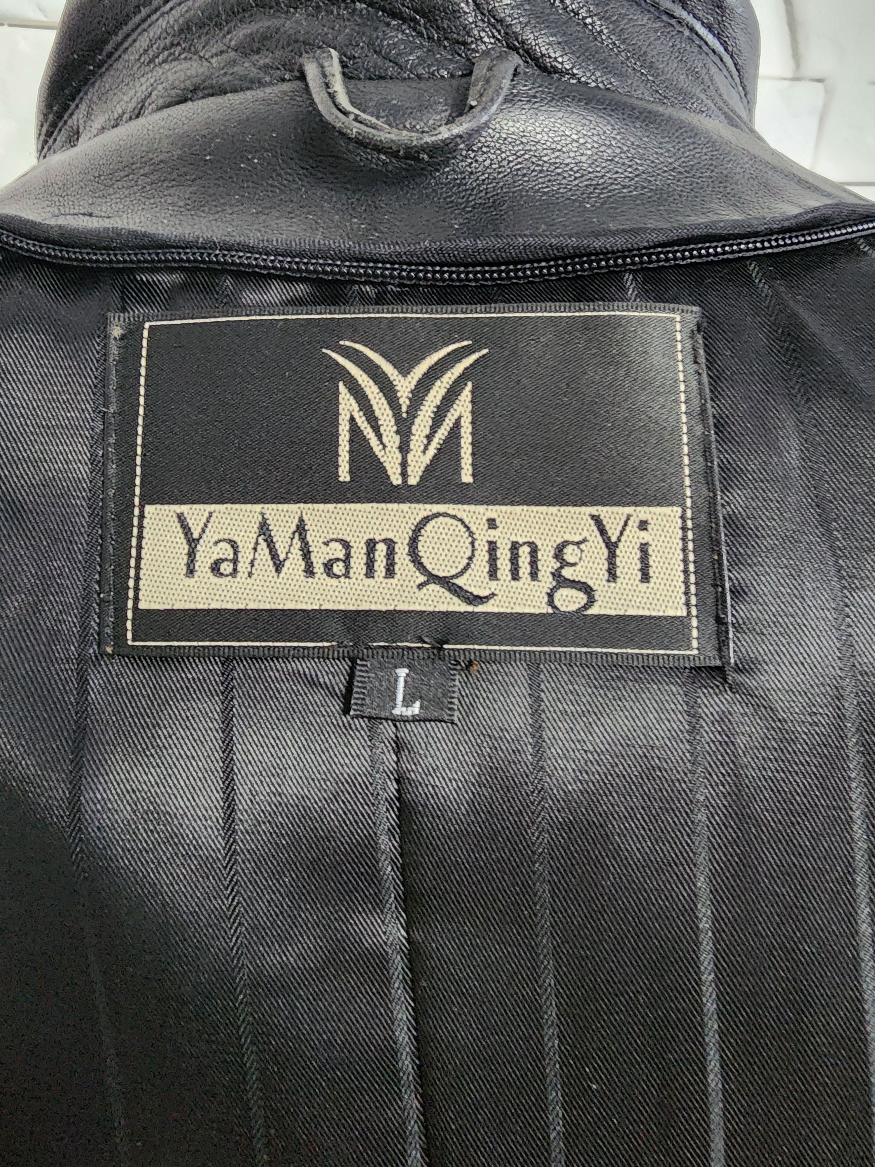 Genuine Leather Black women's jacket decorated with a veil. Size M / US 6-8 / IT 42-44 - 8 Thumbnail