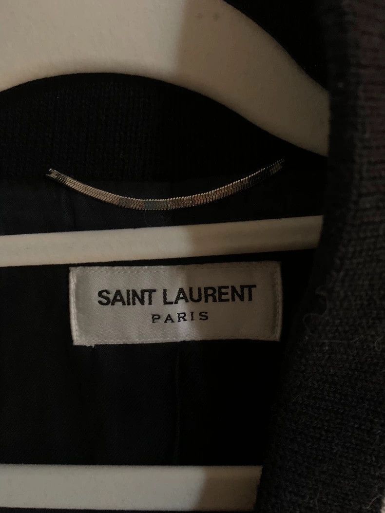 Saint Laurent Paris Saint Laurent Paris Saint Laurent Burgundy Wool Varsity Ja Size US L / EU 52-54 / 3 - 3 Thumbnail