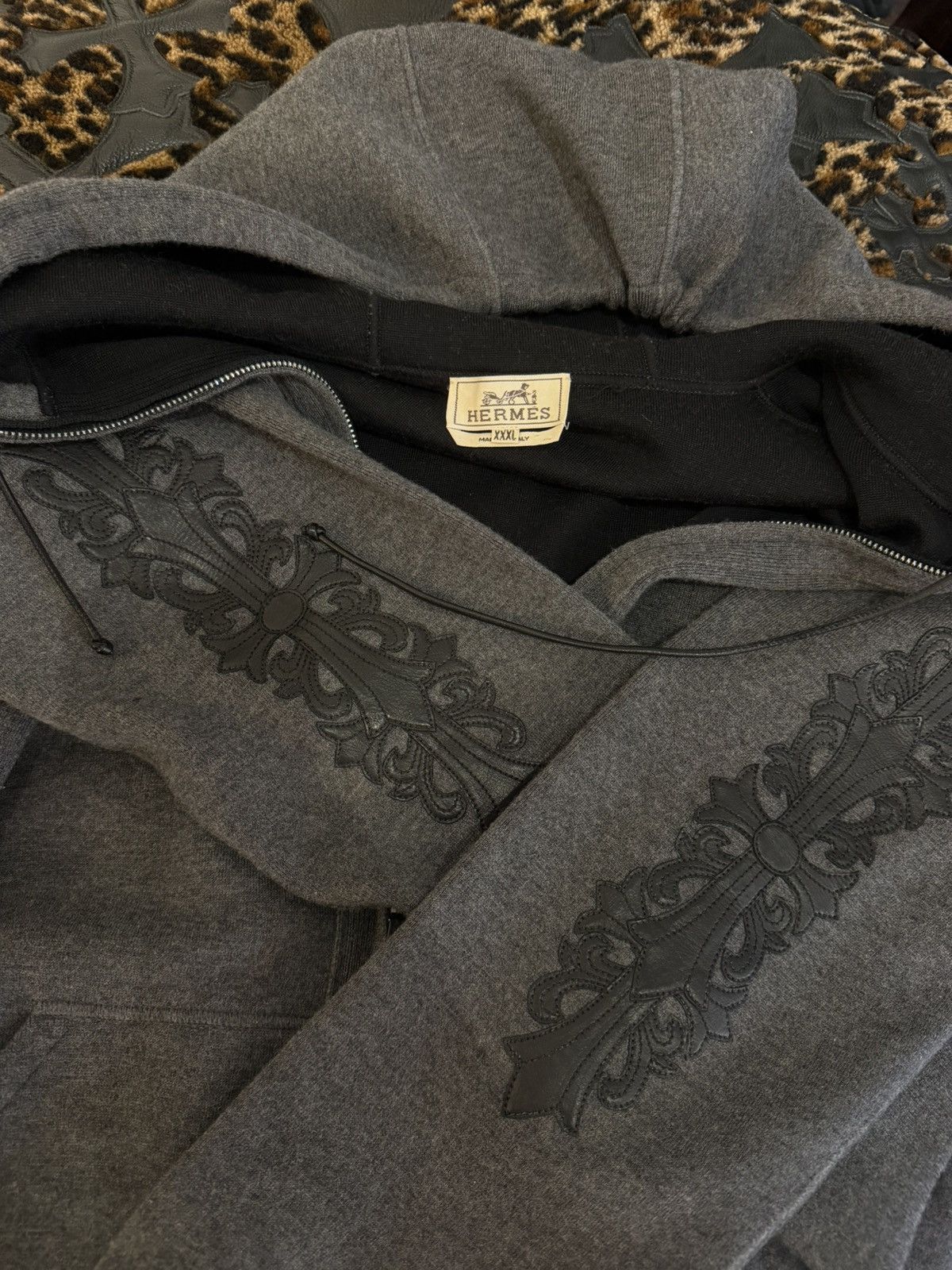 Chrome Hearts 1 of 1 HERMES x CHROME HEARTS CASHMERE JACKET HOODIE Size US XXL / EU 58 / 5 - 12 Thumbnail