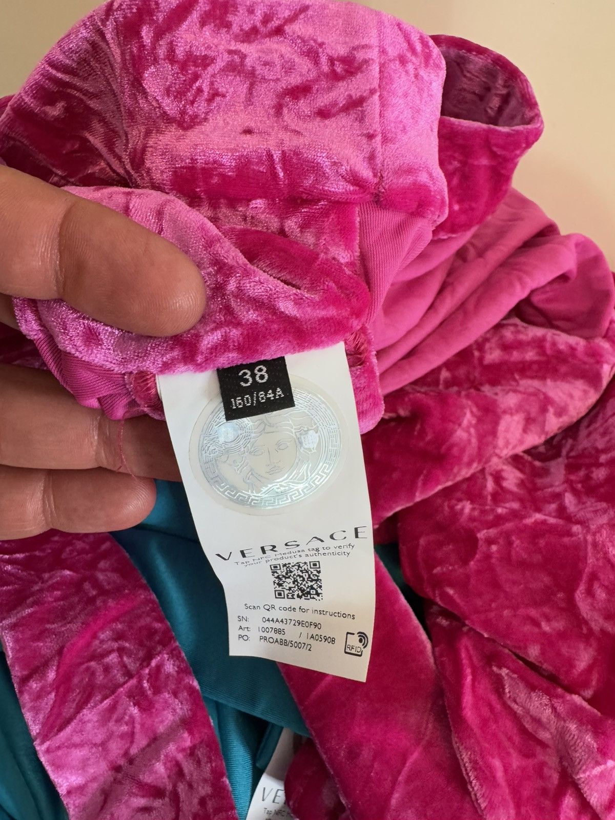 Versace Versace pink cropped top with hood and Medusa belt – IT 38 Size XS / US 0-2 / IT 36-38 - 5 Thumbnail