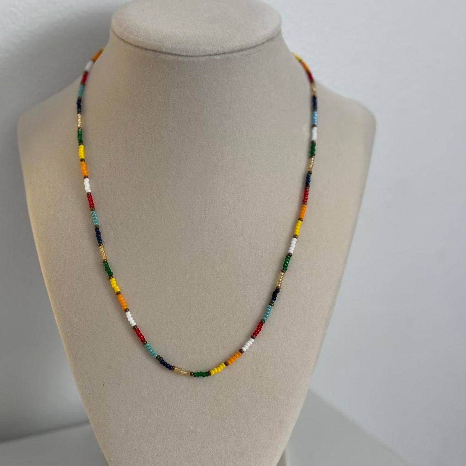 Other Multicoloured Beaded Necklace Boho Style Handmade Unique Size ONE SIZE - 2 Thumbnail