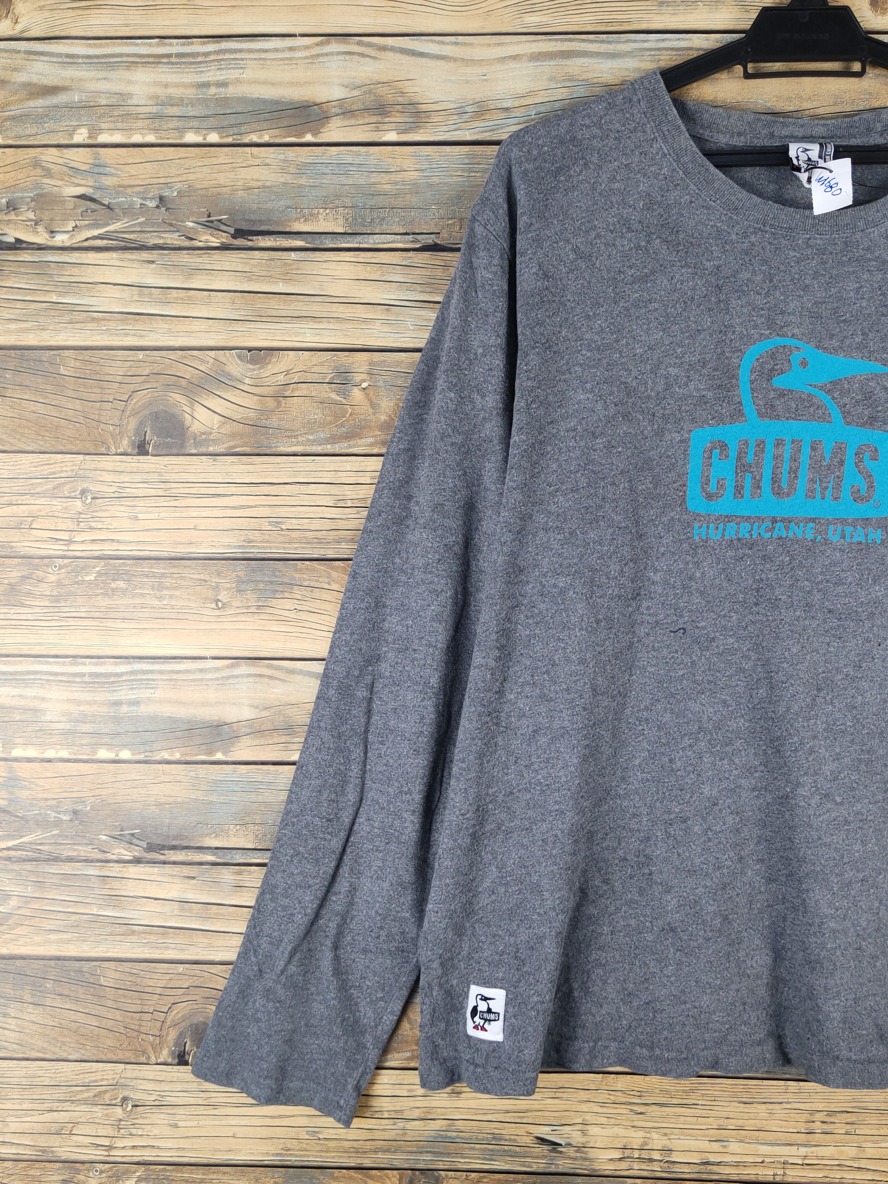 Chums Chums Dark Gray Long Sleeve T-shirts #W1680 Size US L / EU 52-54 / 3 - 4 Thumbnail