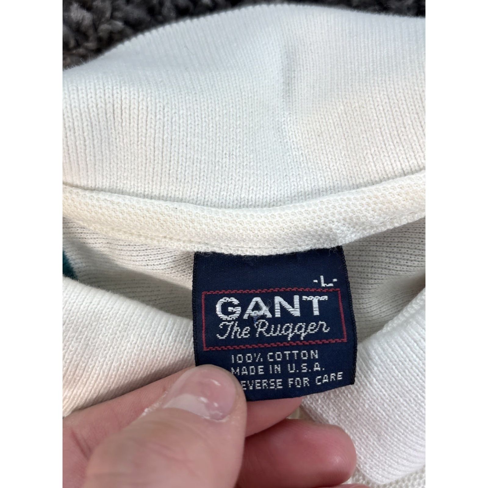 Gant VINTAGE GANT Rugger Polo Shirt Mens L Blue 100% Cotton Made In USA Short Sleeve Casual (Polo) Shirt Size US L / EU 52-54 / 3 - 4 Thumbnail