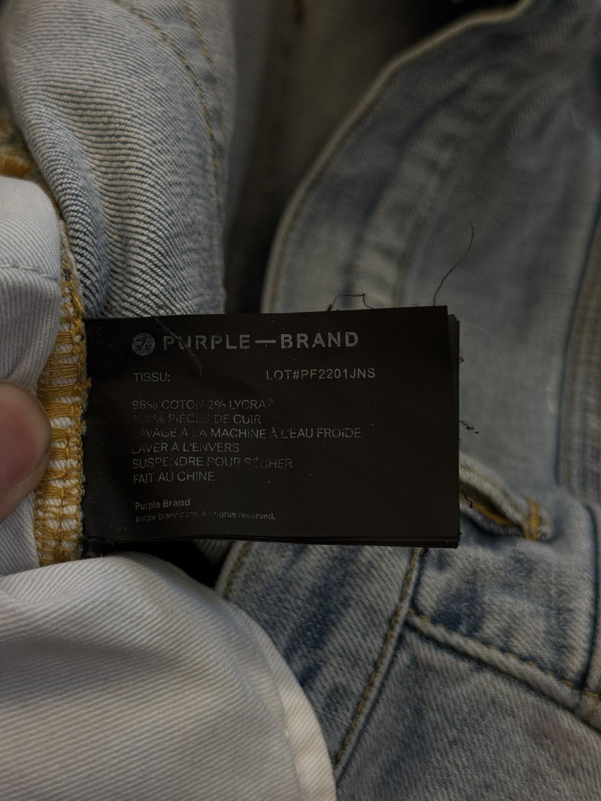 Purple Purple Denim Jeans Size 33 Messy Look 🧼 Size US 33 - 12 Thumbnail