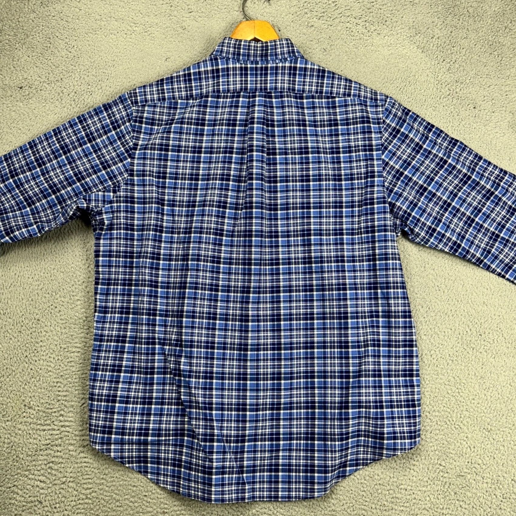 Ralph Lauren Ralph Lauren Button Down Shirt Mens 2XL Blue White Plaid Long Sleeve Pony Shirt Size US XXL / EU 58 / 5 - 3 Thumbnail