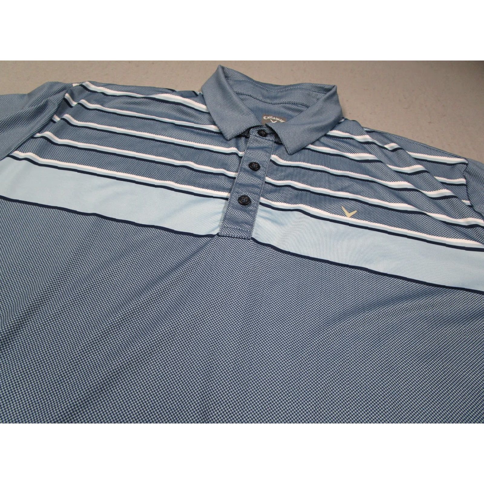 Callaway Callaway Polo Shirt Mens 2XL Blue Opti Dri Short Sleeve Golf Performance Polo Shirt Size US XXL / EU 58 / 5 - 2 Thumbnail