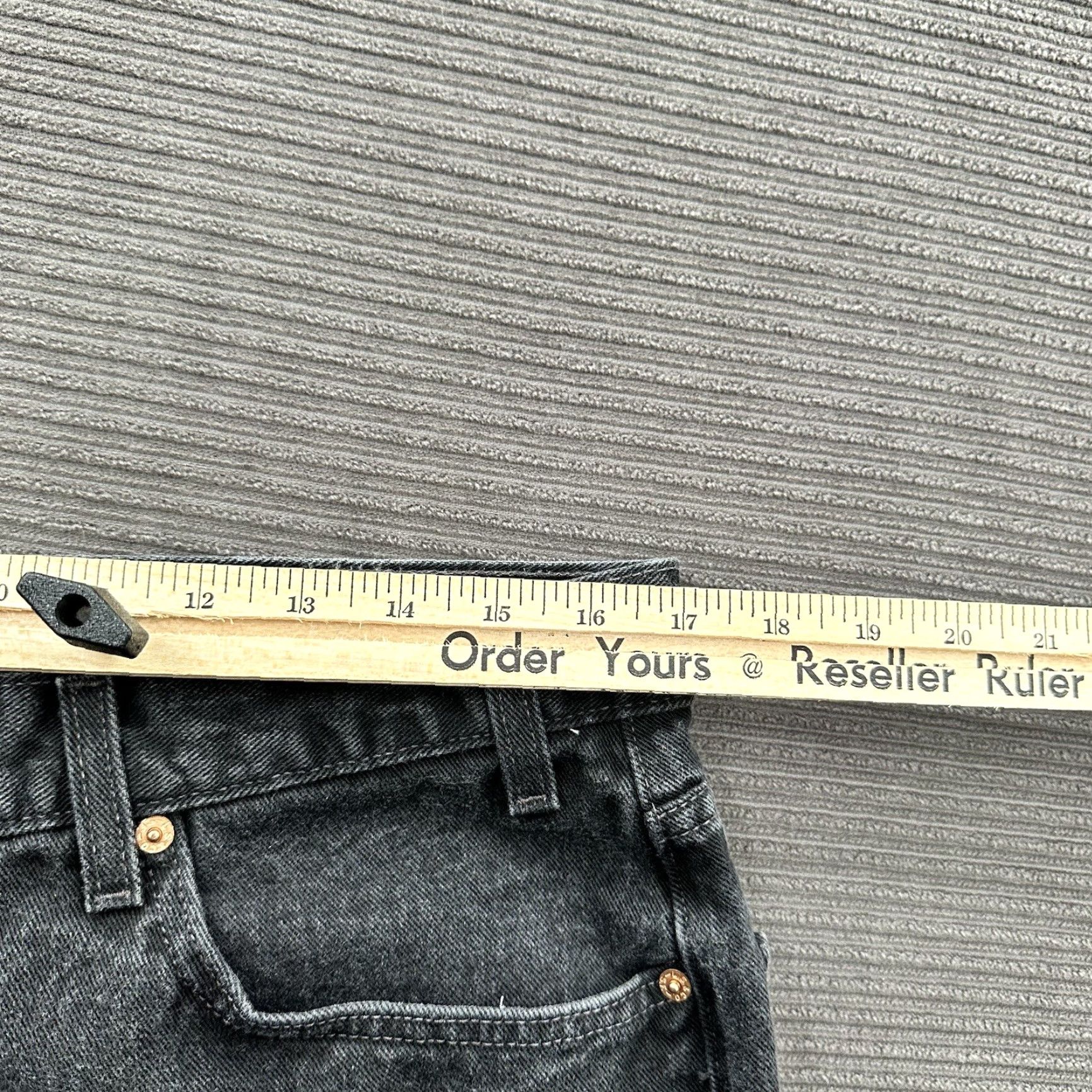 Levi's Levi's 505 Jeans Men 34 Regular Black Denim Straight Leg Vintage No Size US 34 / EU 50 - 4 Thumbnail