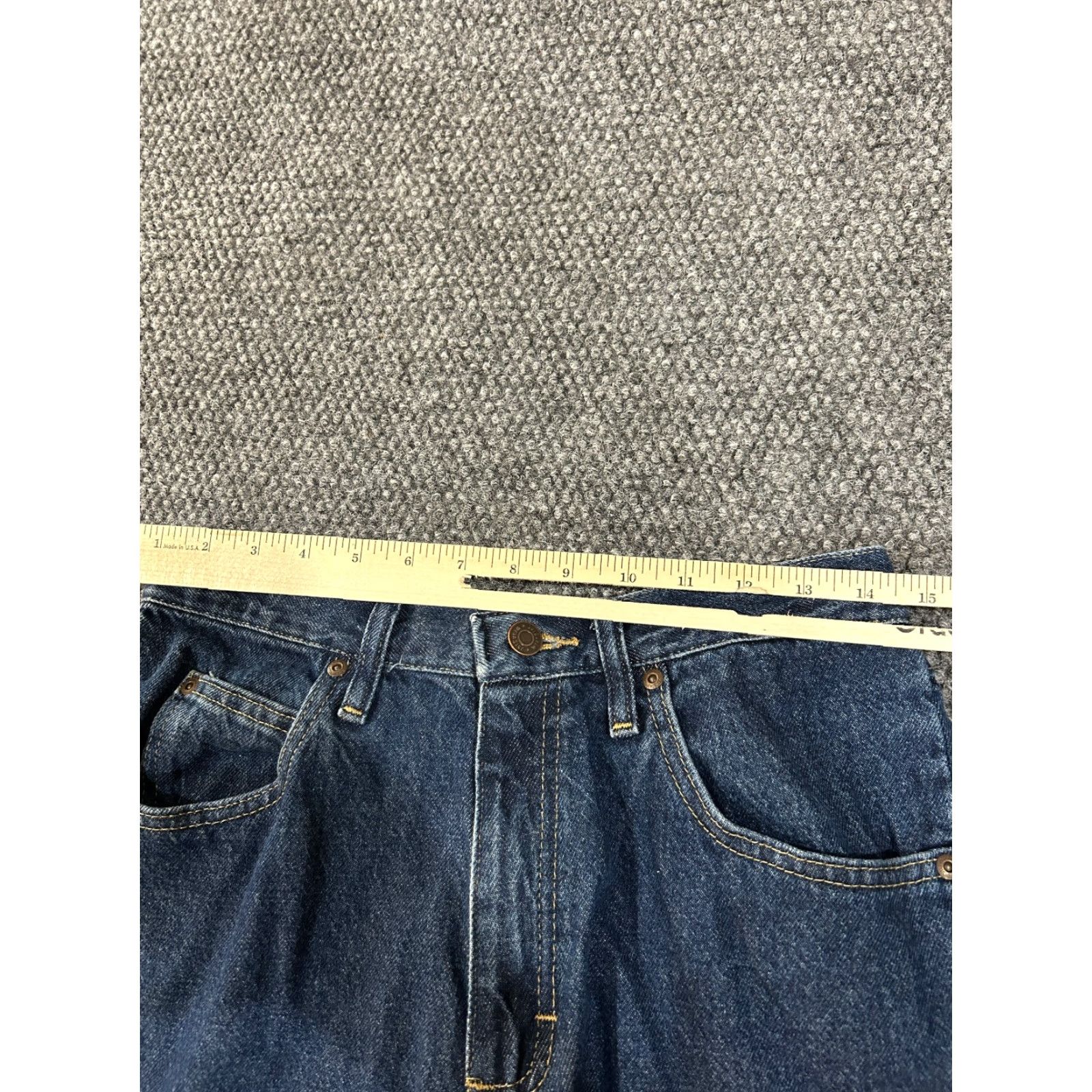 Wrangler Wrangler Jeans Mens 30x32 Blue Denim Classic Straight Leg Western Workwear Jeans 5-Pocket Design Regular Fit Mens Size US 30 / EU 46 - 3 Thumbnail