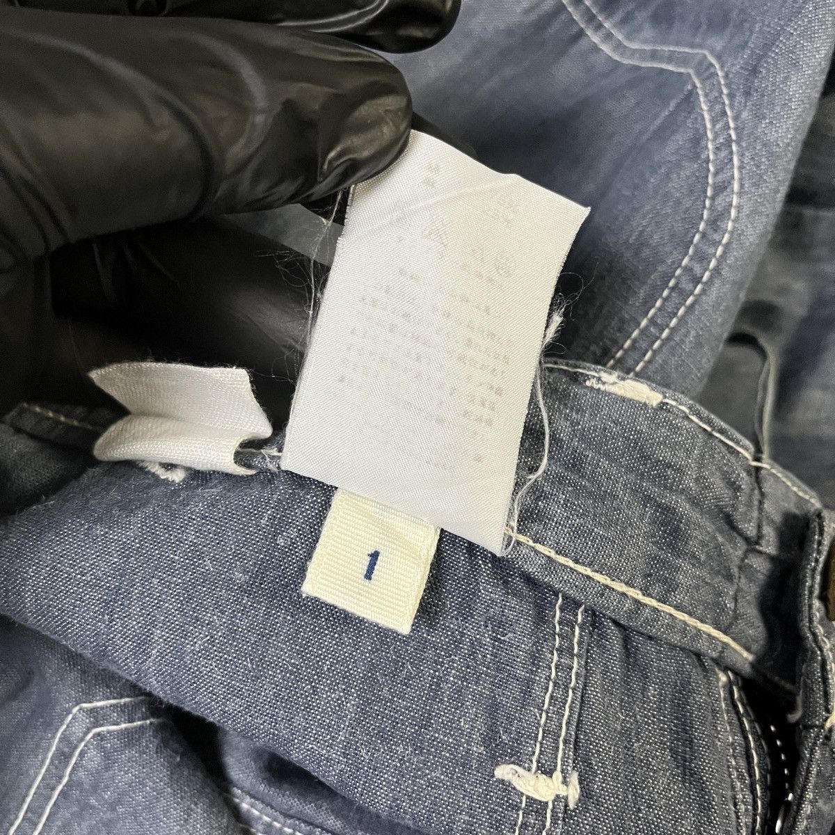 45rpm 45RPM Indigo Chambray Wide Cropped Work Pants Made in Japan Size US 29 - 4 Thumbnail