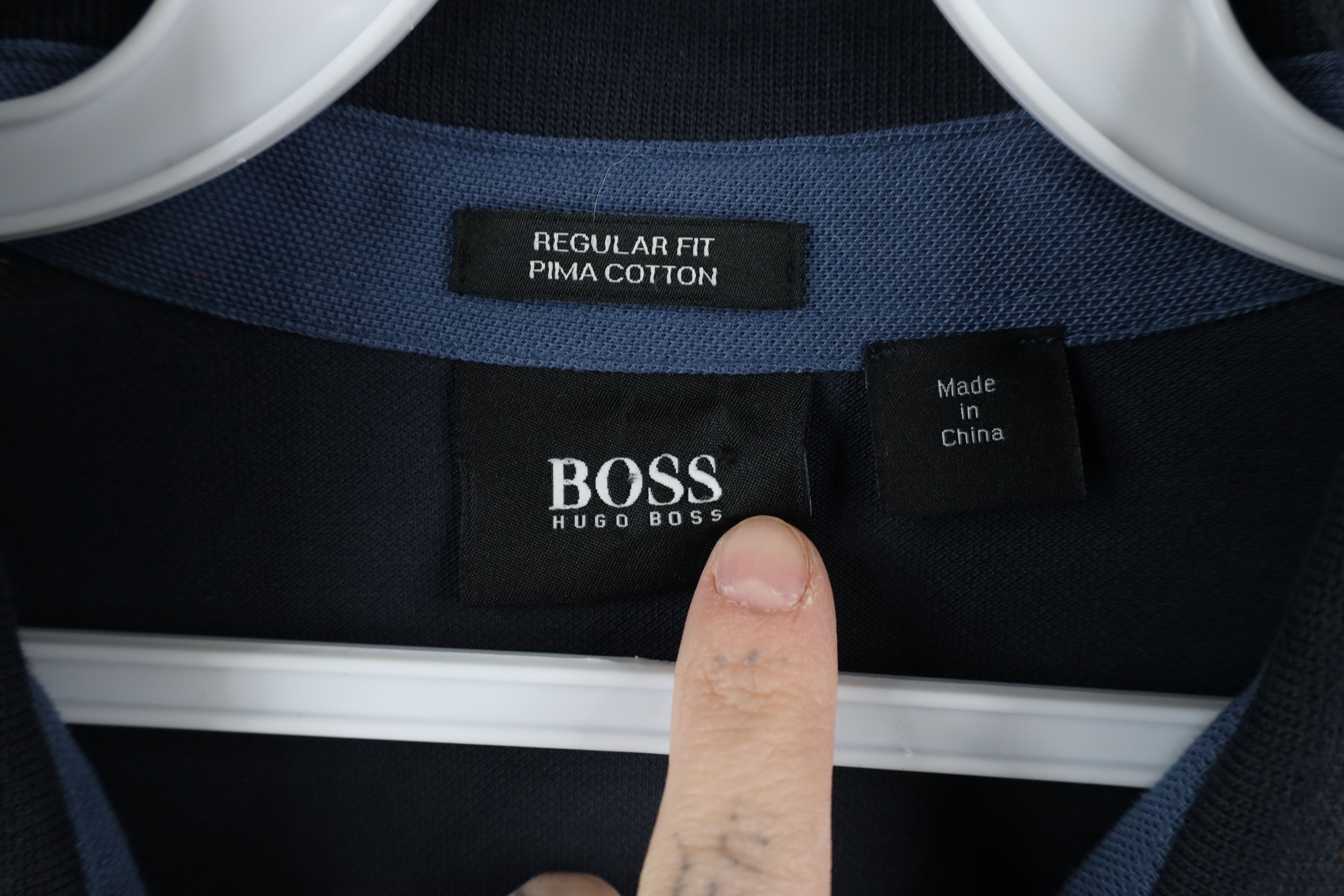 Hugo Boss × Vintage Hugo Boss Regular Fit Pima Cotton Collared Polo Shirt Blue Size US XXL / EU 58 / 5 - 7 Thumbnail