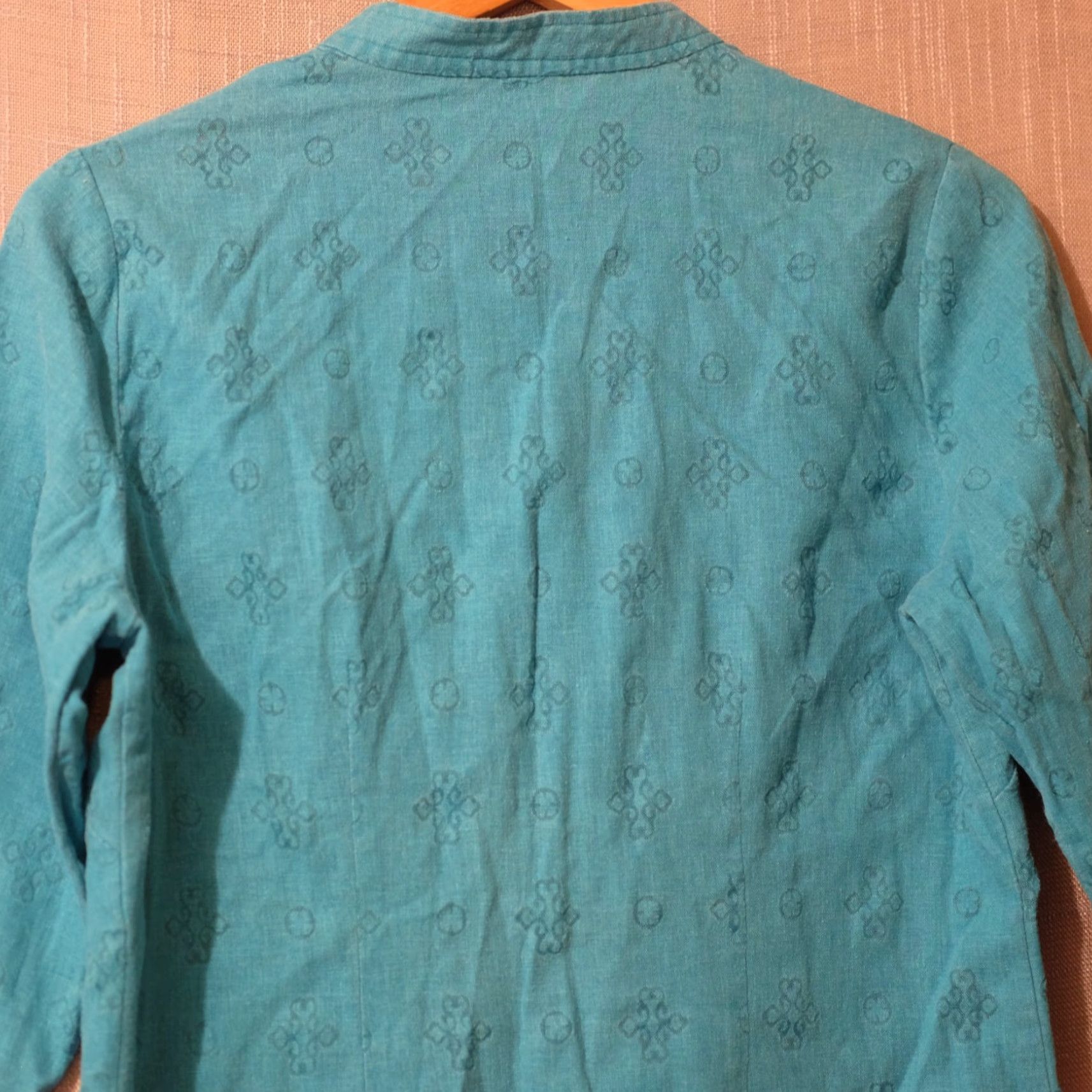 Vintage White Stag Linen Blend Shirt Button Front Teal Womens M Size M / US 6-8 / IT 42-44 - 6 Thumbnail