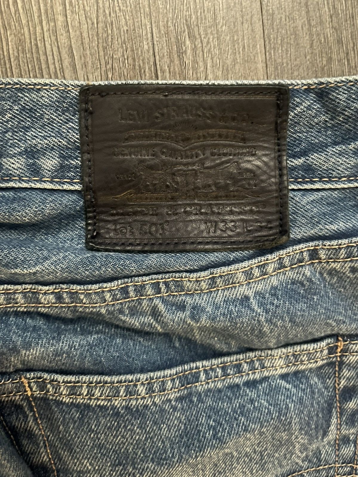 Levi's LEVIS 501 SELVEDGE RAW BAGGY DENIM Size US 33 - 4 Thumbnail