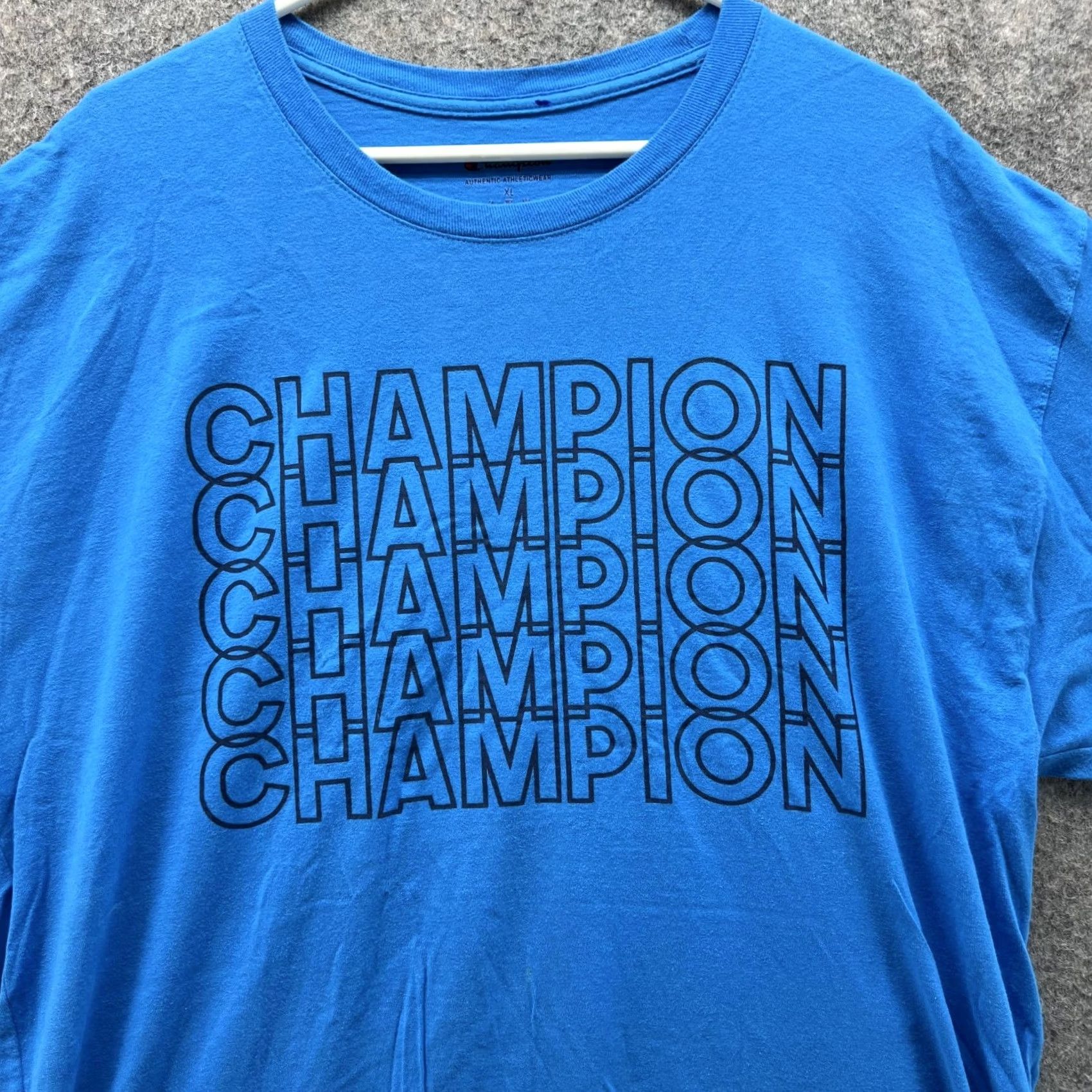 Champion Champion Shirt Men XL Blue Authentic Crewneck Logo C XL T-Shirt Size US XL / EU 56 / 4 - 3 Thumbnail