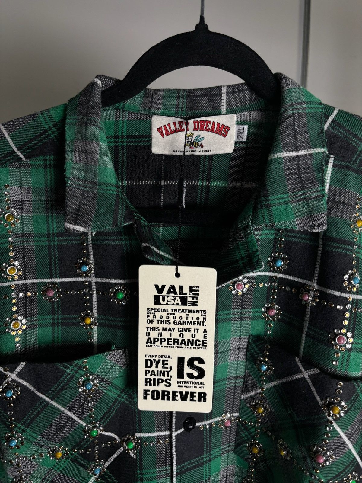 Vale Vale Forever Grinch Gems Flannel ‘Green’ Size US XXL / EU 58 / 5 - 3 Thumbnail