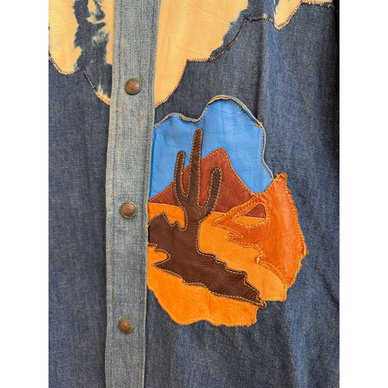 Vintage Antonio Guiseppe Vintage Southwestern Leather Patch Jacket Size US M / EU 48-50 / 2 - 4 Thumbnail