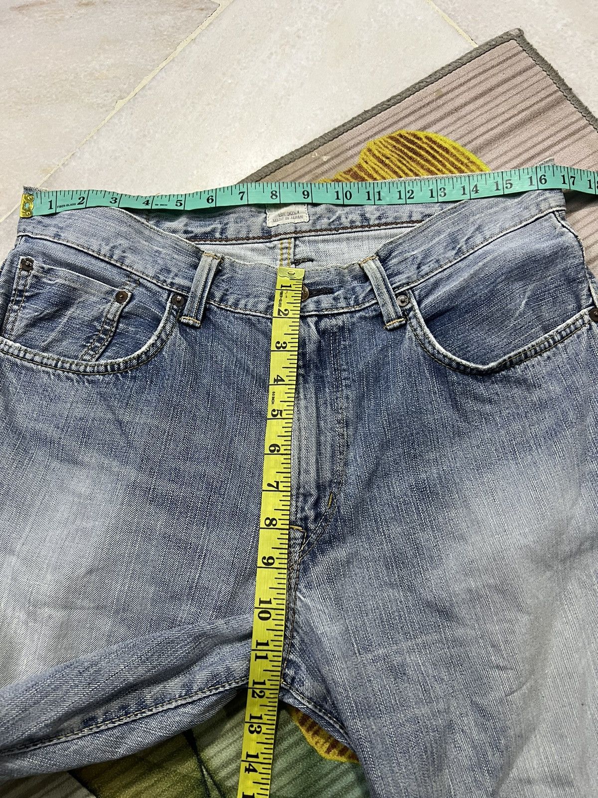 Edwin × If Six Was Nine 💥Baggy💥VINTAGE EDWIN 505z SELVEDGE DISTRESSED BAGGY JEANS Size US 33 - 13 Thumbnail