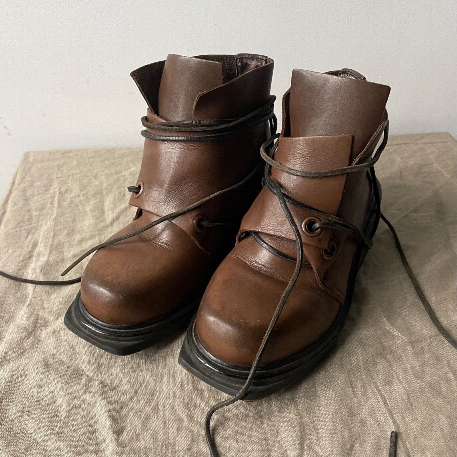 Dirk Bikkembergs 90s Vintage Rare Archive Lace Boots 8506AC