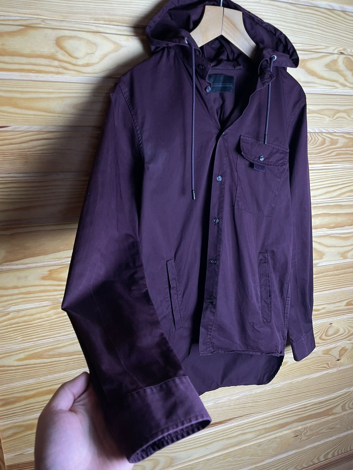 Designer × Diesel Black Gold × Japanese Brand Diesel Balck Gold Hooded Overshirt Jacket Size US M / EU 48-50 / 2 - 3 Thumbnail