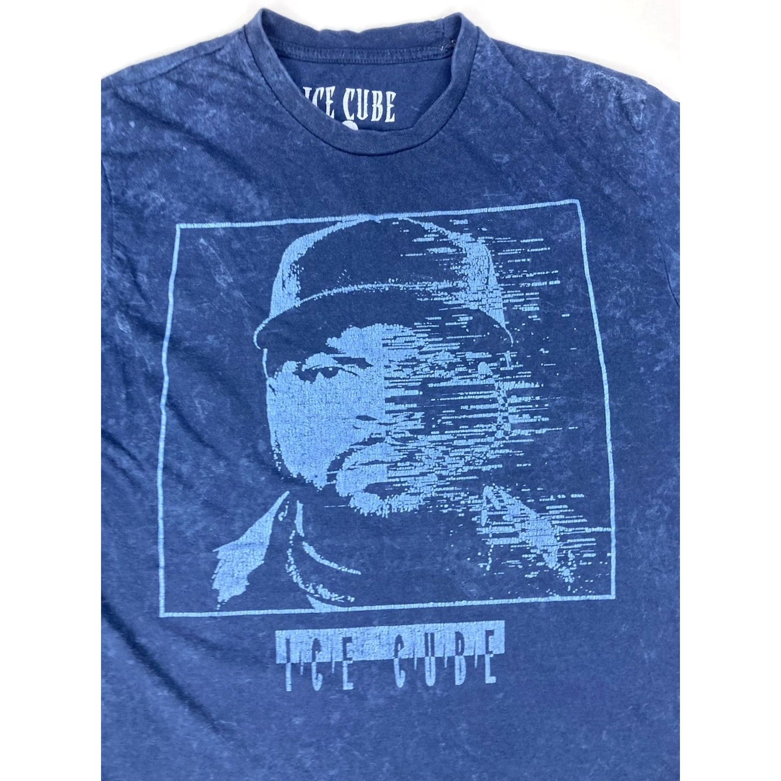 Etro Ice Cube T-Shirt Men Medium Blue Acid Wash Graphic Print Crew Neck Short Sleeve Retro Hip Hop Music Size US M / EU 48-50 / 2 - 2 Thumbnail