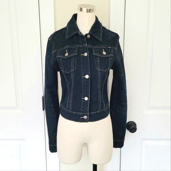 Other Juniors' Angels Dark Wash Denim Jacket Classic Retro Size M / US 6-8 / IT 42-44 - 2 Thumbnail