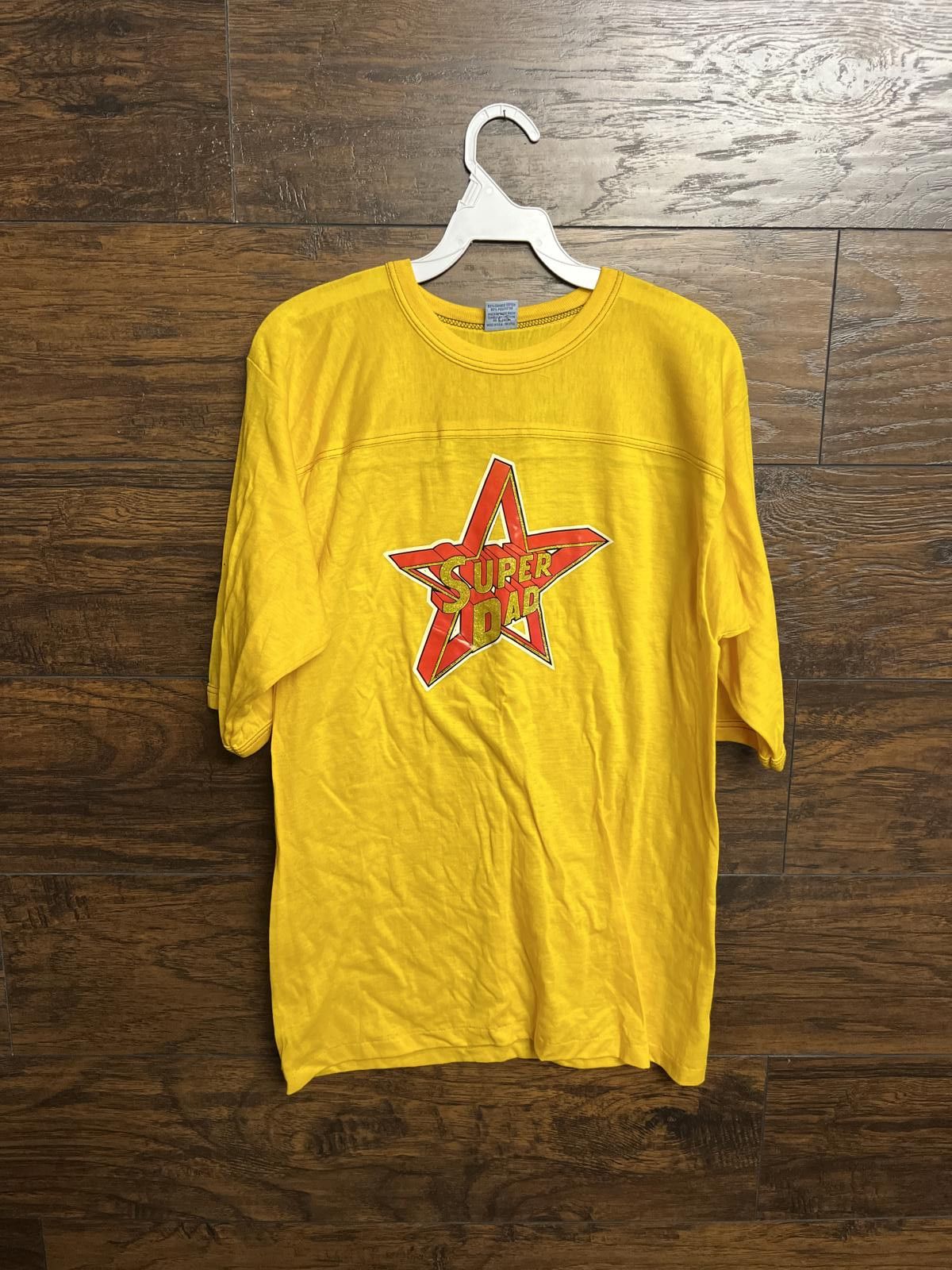 Designer VTG The Knits 1970s Star Super Dad T-shirt Joe Mid Sleeve Size US L / EU 52-54 / 3 - 1 Thumbnail