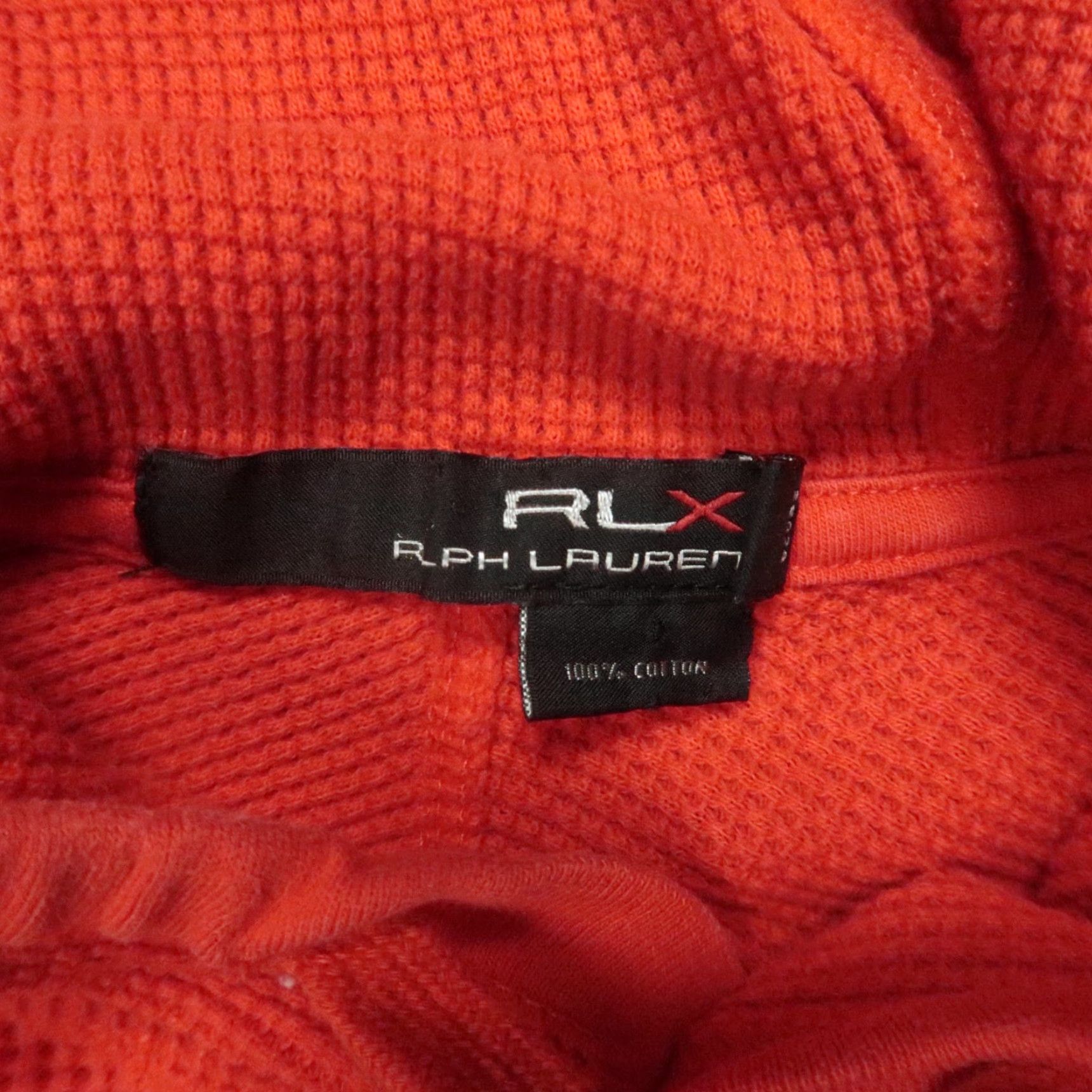 RLX Ralph Lauren RLX Ralph Lauren Hoodie Womens Large Orange Lightweight Waffle Knit Pullover Size L / US 10 / IT 46 - 3 Thumbnail