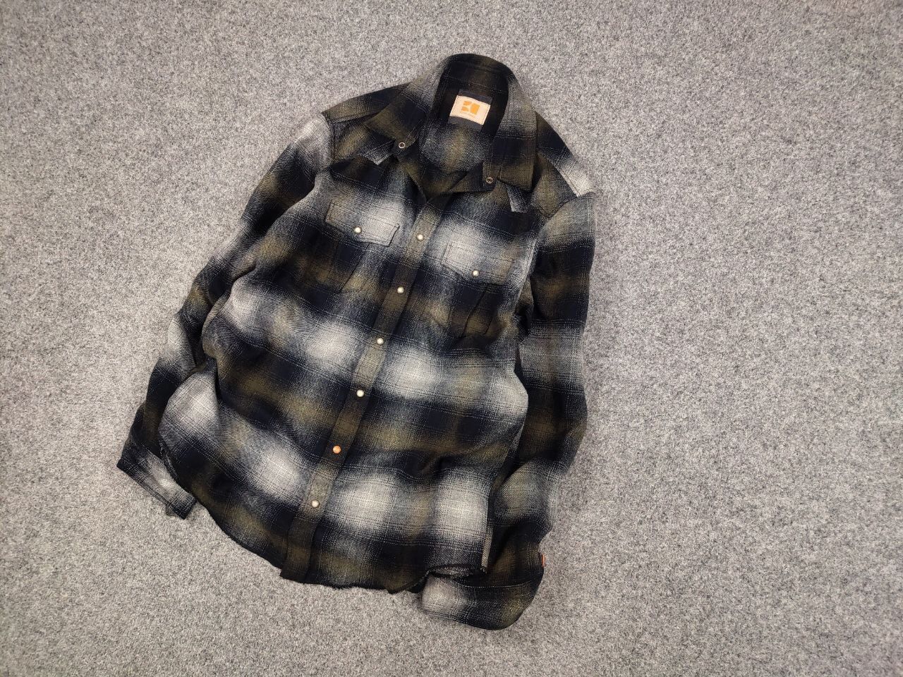 Hugo Boss Boss Orange Overshirt Flannel Checkered Wool Blend Shirt Size US XL / EU 56 / 4 - 3 Thumbnail