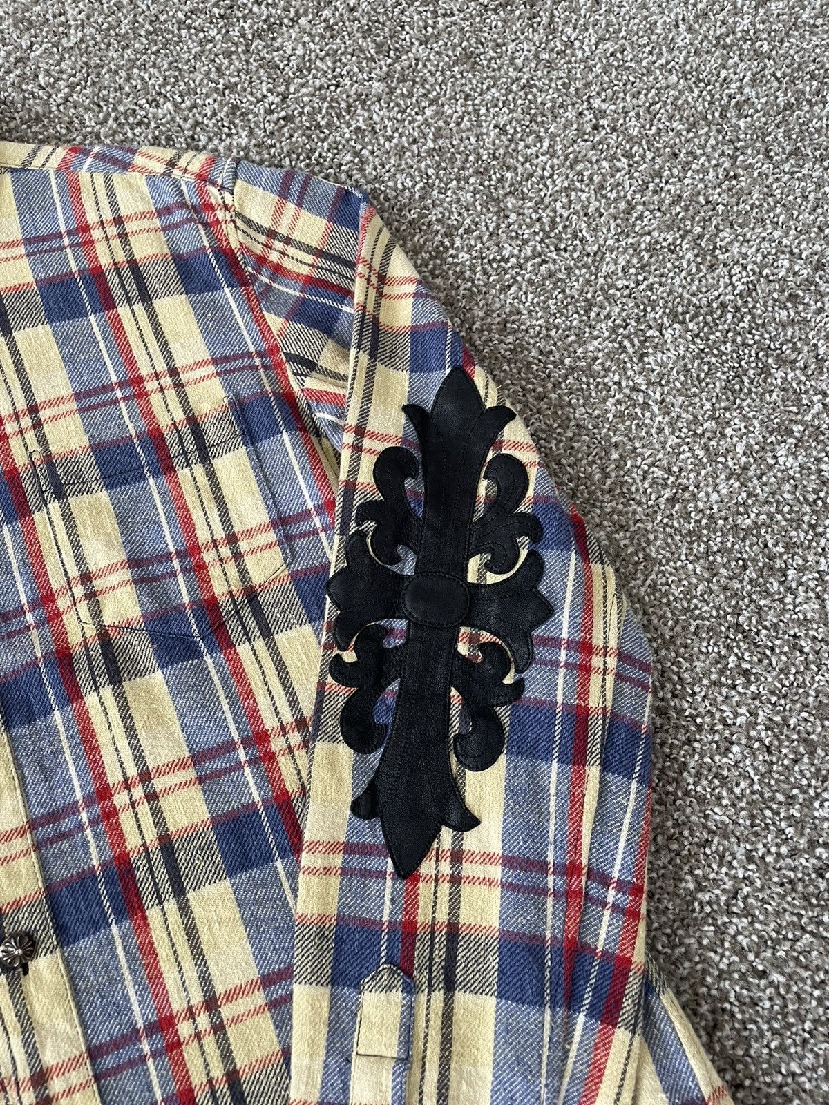 Chrome Hearts Chrome Hearts Leather Patched Flannel Size US M / EU 48-50 / 2 - 4 Thumbnail