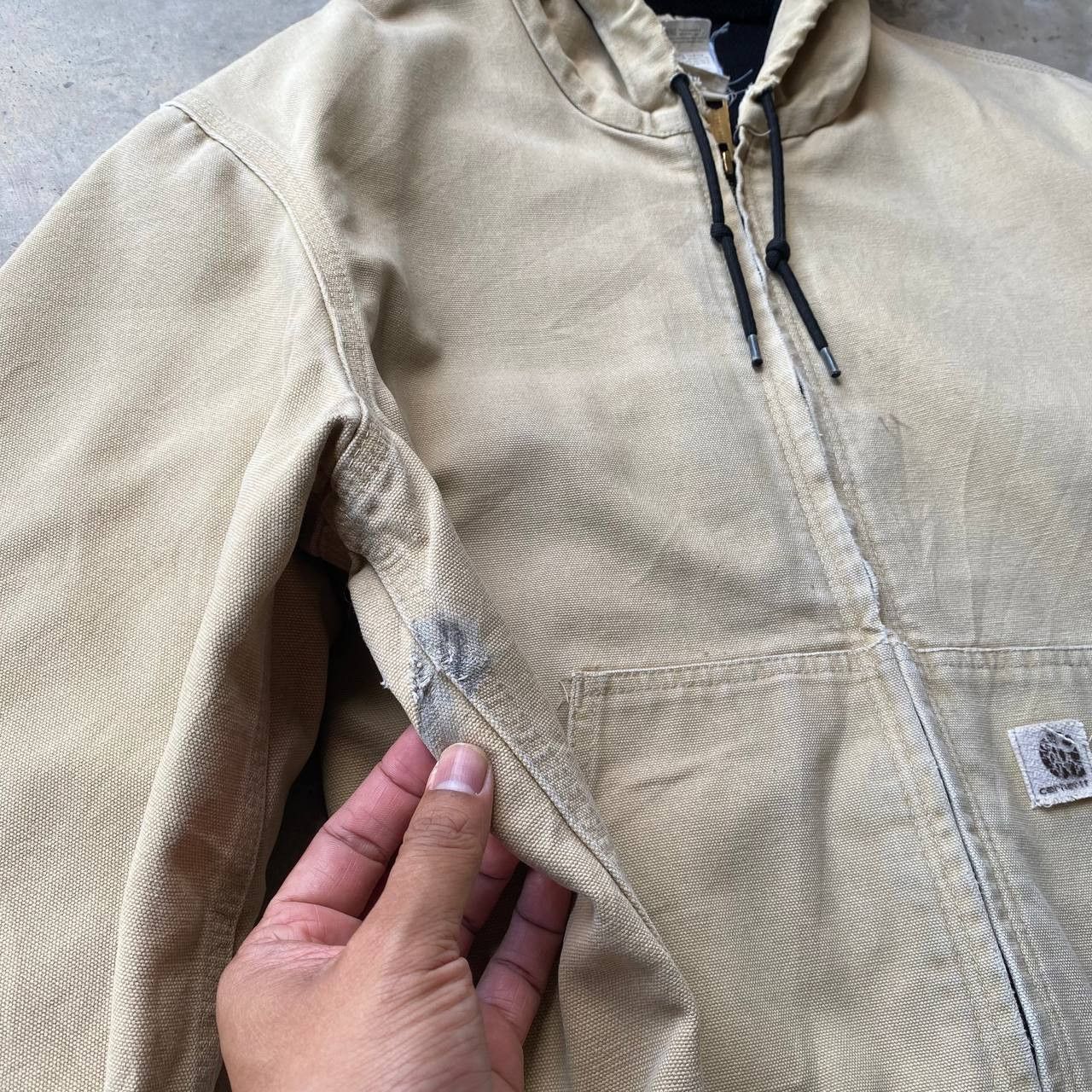 Carhartt × Vintage VINTAGE CARHARTT CANVAS JUMPER TRASHED DISTRESSED HOODIE Size US L / EU 52-54 / 3 - 13 Thumbnail