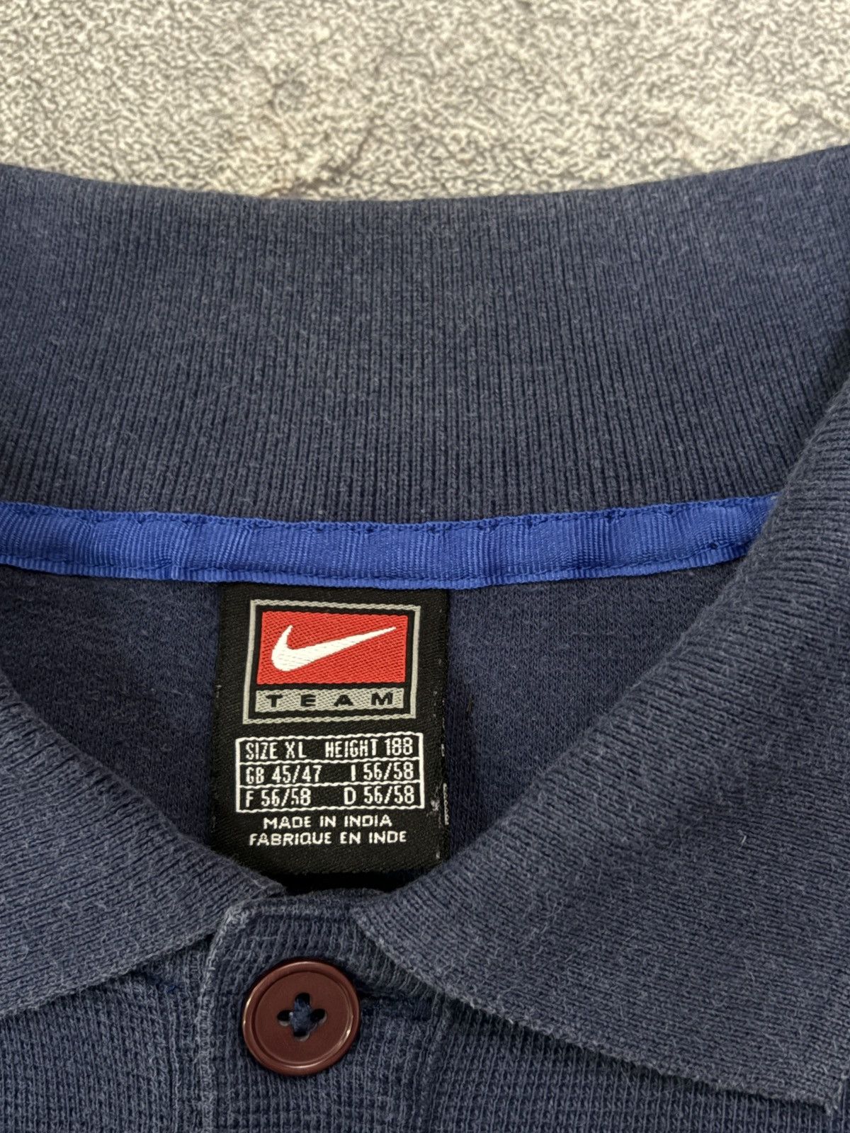 Nike Vintage Nike Team France Rugby F.F.R. Polo Shirt Navy Blue Size US XL / EU 56 / 4 - 4 Thumbnail