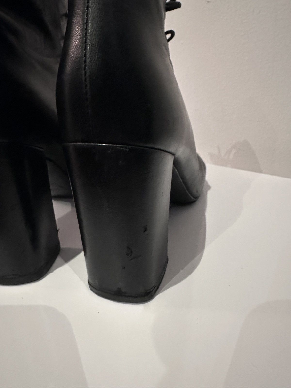 Saint Laurent Paris Saint Laurent Paris “Babies” 90 Leather Lace-Up Boots IT 39 Size US 9 / IT 39 - 8 Thumbnail