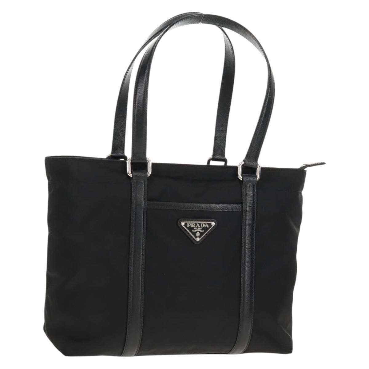 Prada Prada Front Pocket Zip Tote Tessuto with Leather Size ONE SIZE - 1 Thumbnail