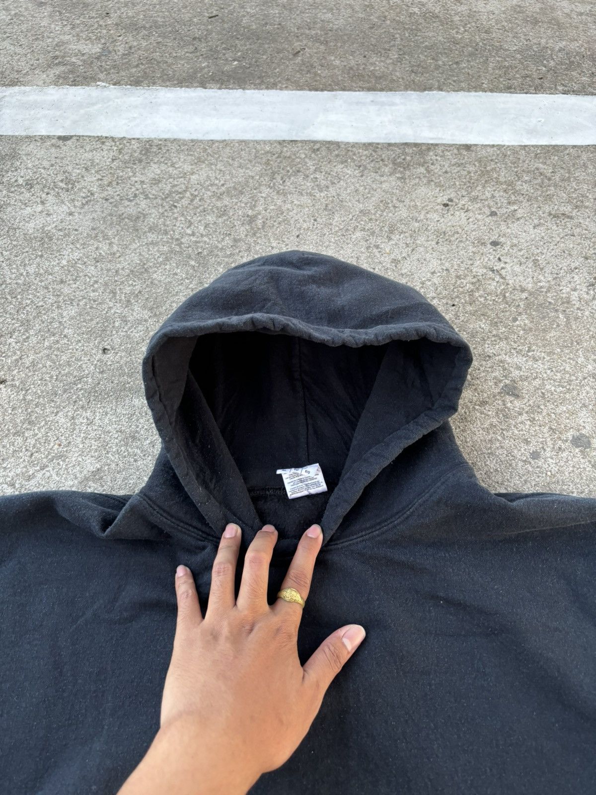 Gildan Faded Gildan Black Hoodie Size US XL / EU 56 / 4 - 4 Thumbnail