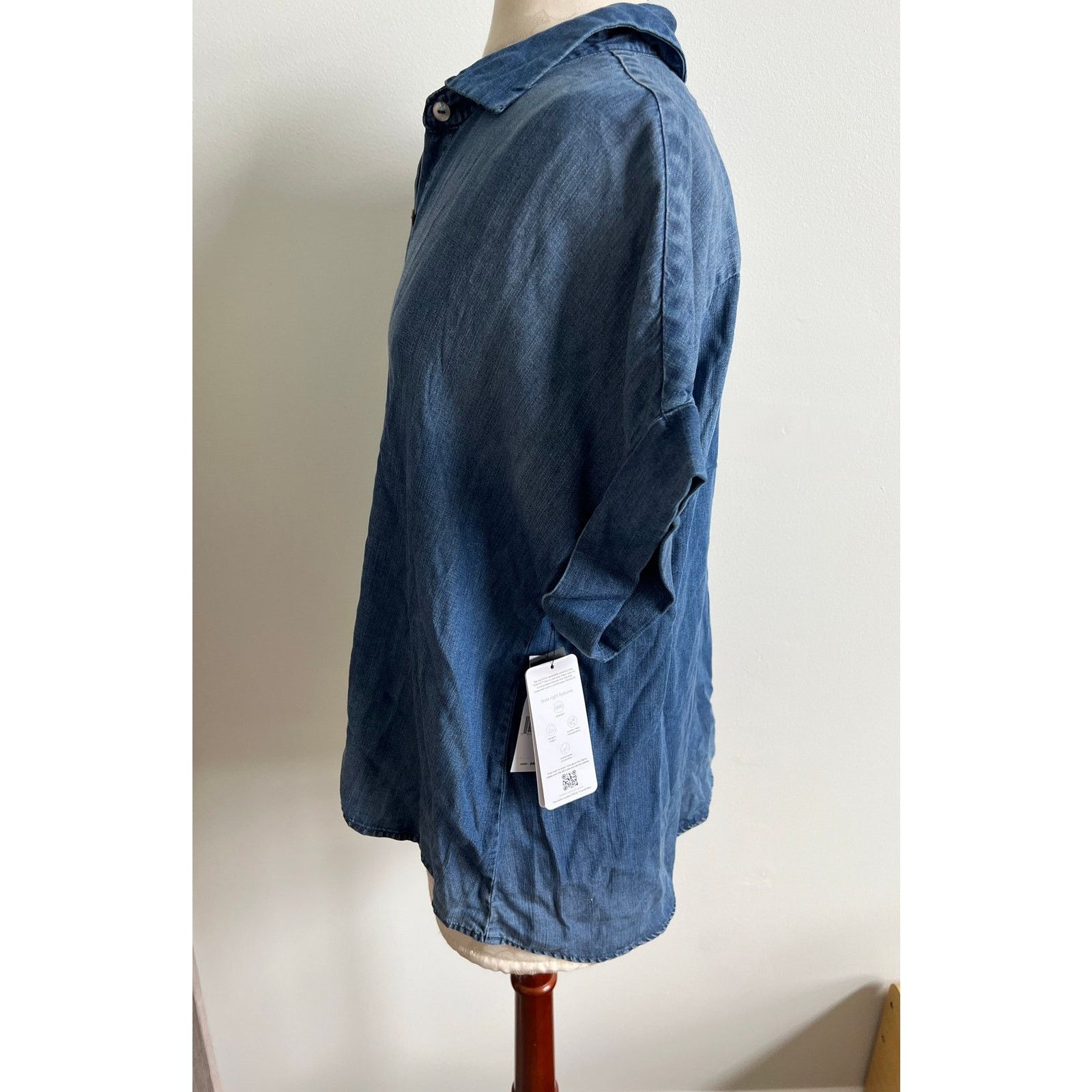 Other Liverpool Los Angeles Denim Button Up Top Petite Small NWT Size S / US 4 / IT 40 - 3 Thumbnail
