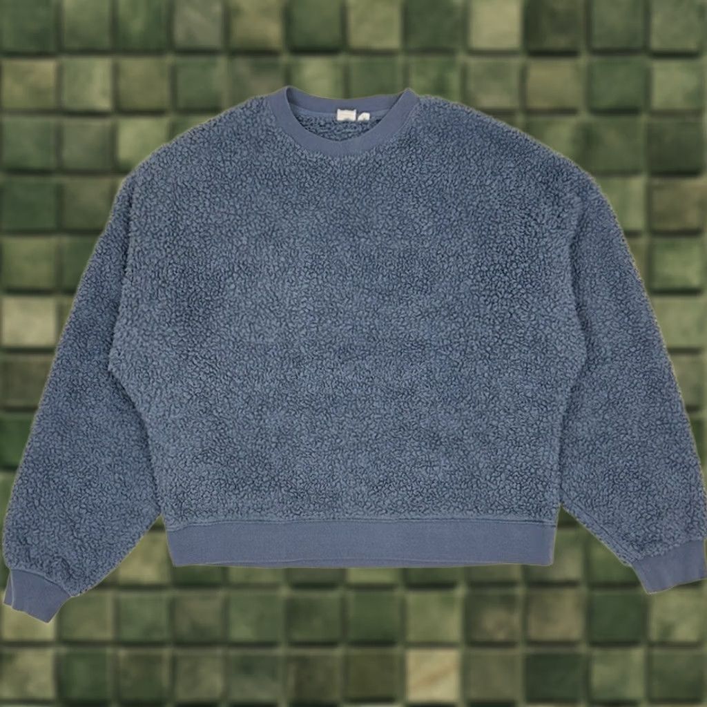 Gap Gap Fleece Pullover Crewneck Sweater Sweatshirt Women’s Medium Tall Style Blueish Gray Size M / US 6-8 / IT 42-44 - 1 Thumbnail