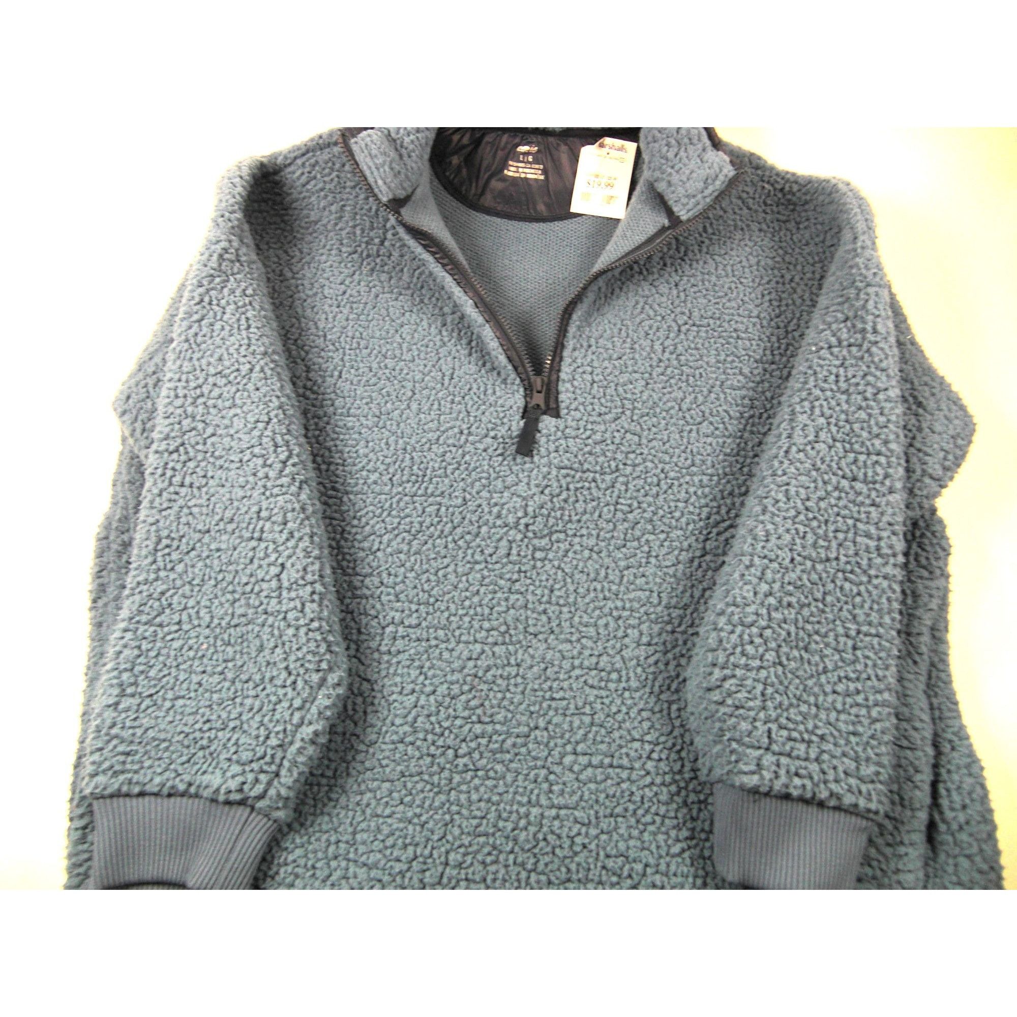 Other Blue Men's Fleece Half Zip Pullover Sweatshirt Size Large Si Size US L / EU 52-54 / 3 - 5 Thumbnail