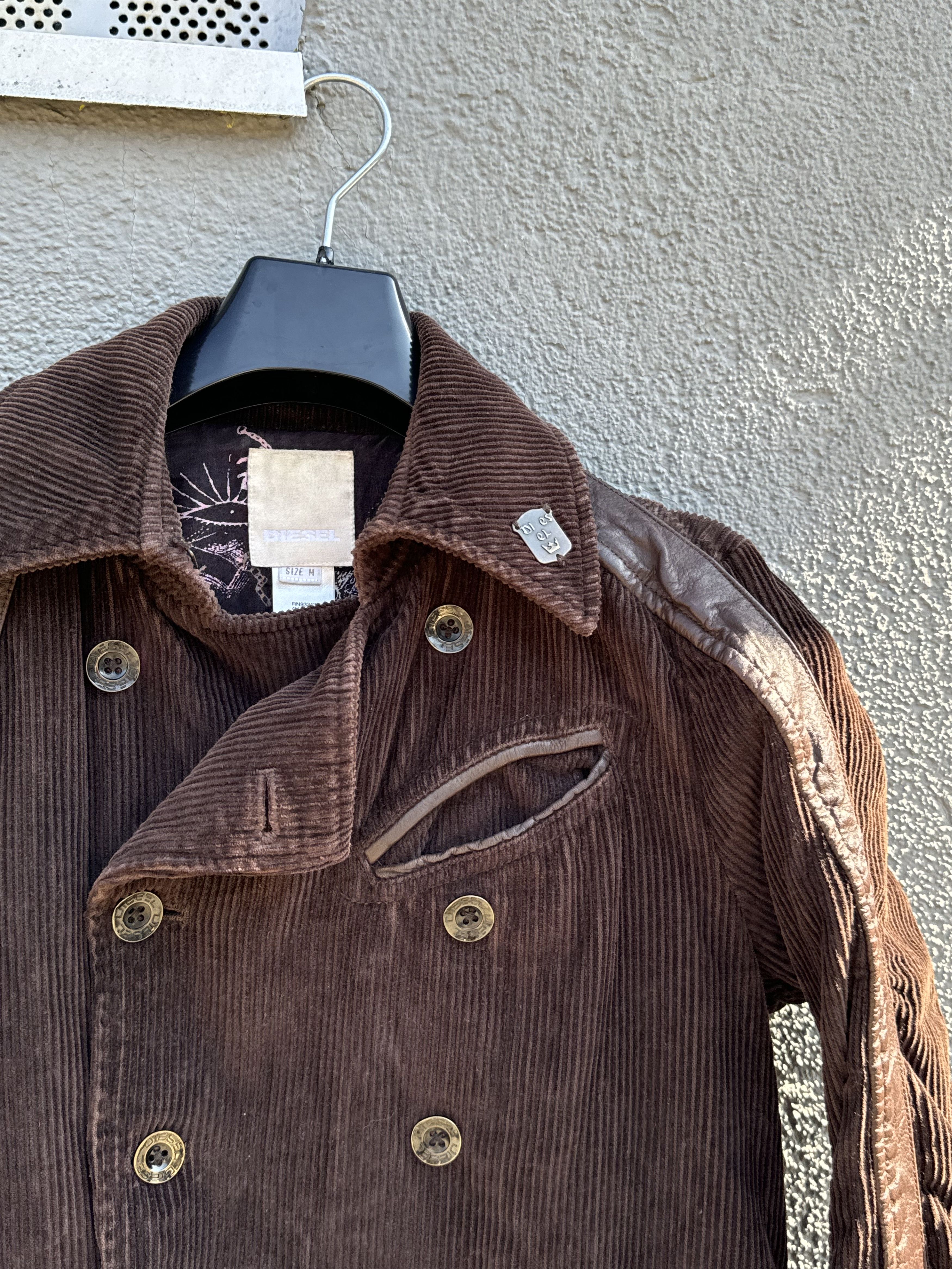 Diesel × Diesel Black Gold Vintage Diesel Industry Women's Brown Corduroy Blazer Size M / US 6-8 / IT 42-44 - 3 Thumbnail