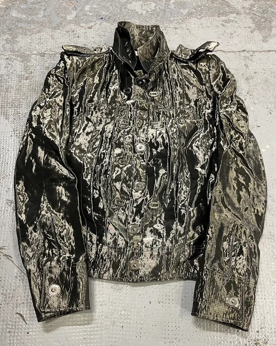 Balenciaga SS2007 Balenciaga Grey Nylon Metallic Jacket Size M / US 6-8 / IT 42-44 - 1 Thumbnail