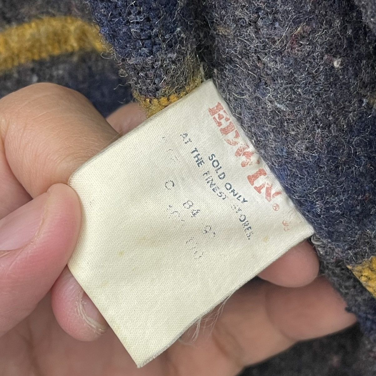 Edwin Vintage Edwin Blanket Lined Denim Trucker Jacket Size US S / EU 44-46 / 1 - 18 Thumbnail