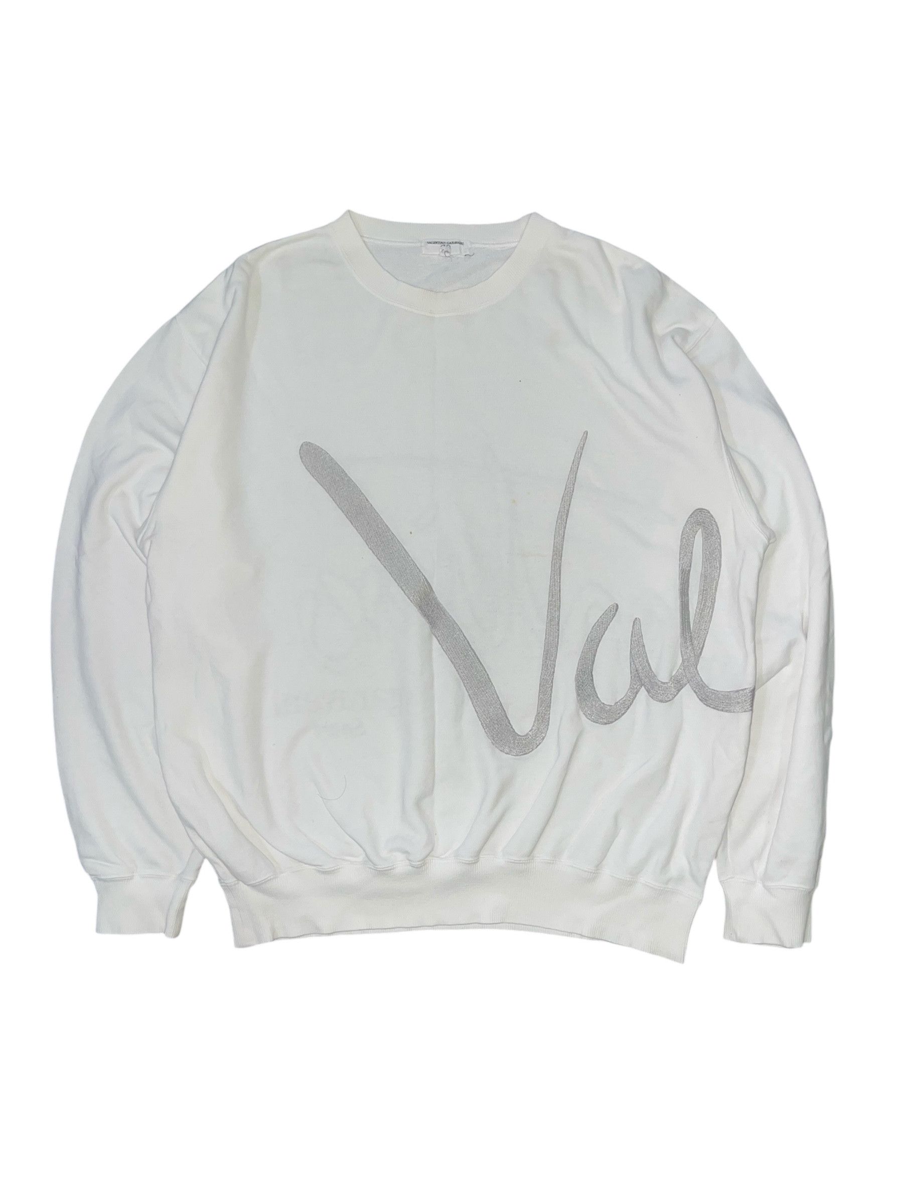 Valentino Vtg Valentino Garavani Sports White Jumper Pullover Size US M / EU 48-50 / 2 - 2 Thumbnail