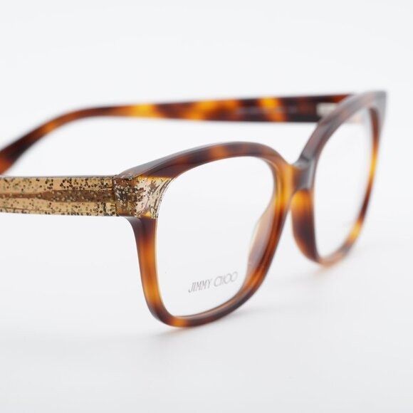 Jimmy Choo Jimmy Choo JC150 0Q9W 00 Eyeglasses Havana 52mm Square Frame Size ONE SIZE - 9 Thumbnail