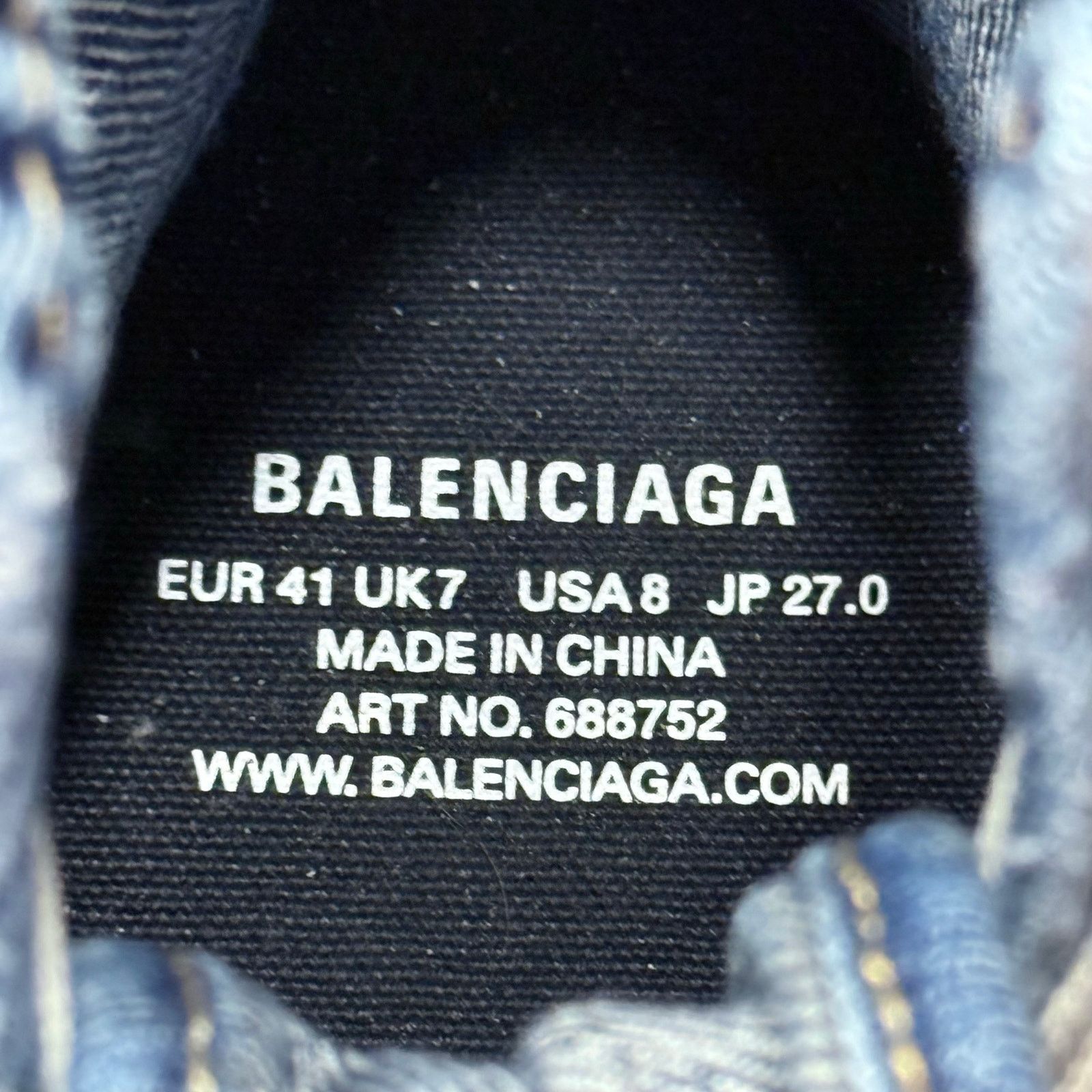 Balenciaga NEW Balenciaga Paris mid 90's Denim High Top Sneaker | EU41 Size US 8 / EU 41 - 9 Thumbnail
