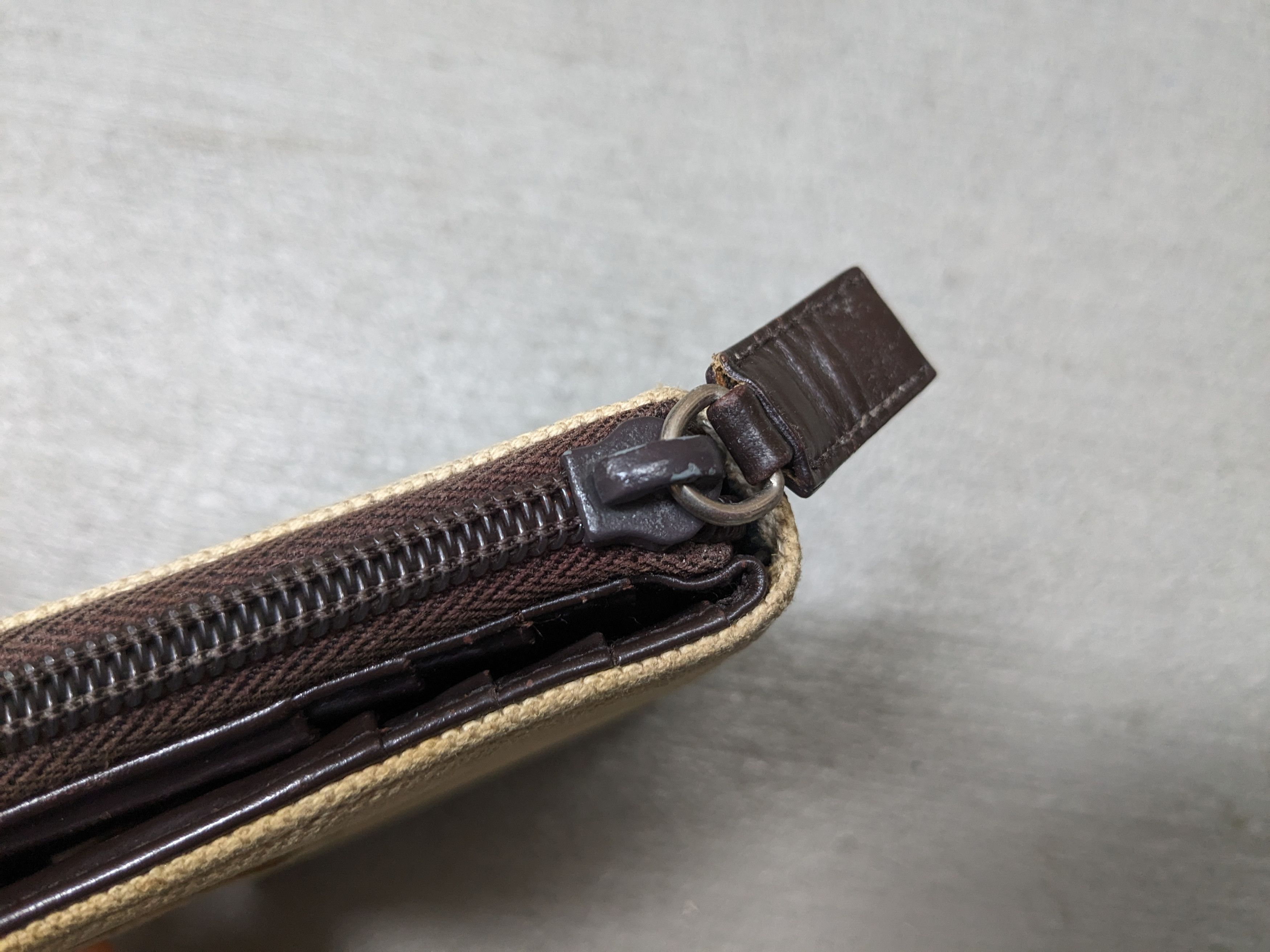 Prada Prada Wallet Hemp Beige Woven Brown Leather Bifold Italy Y2K Size ONE SIZE - 12 Thumbnail
