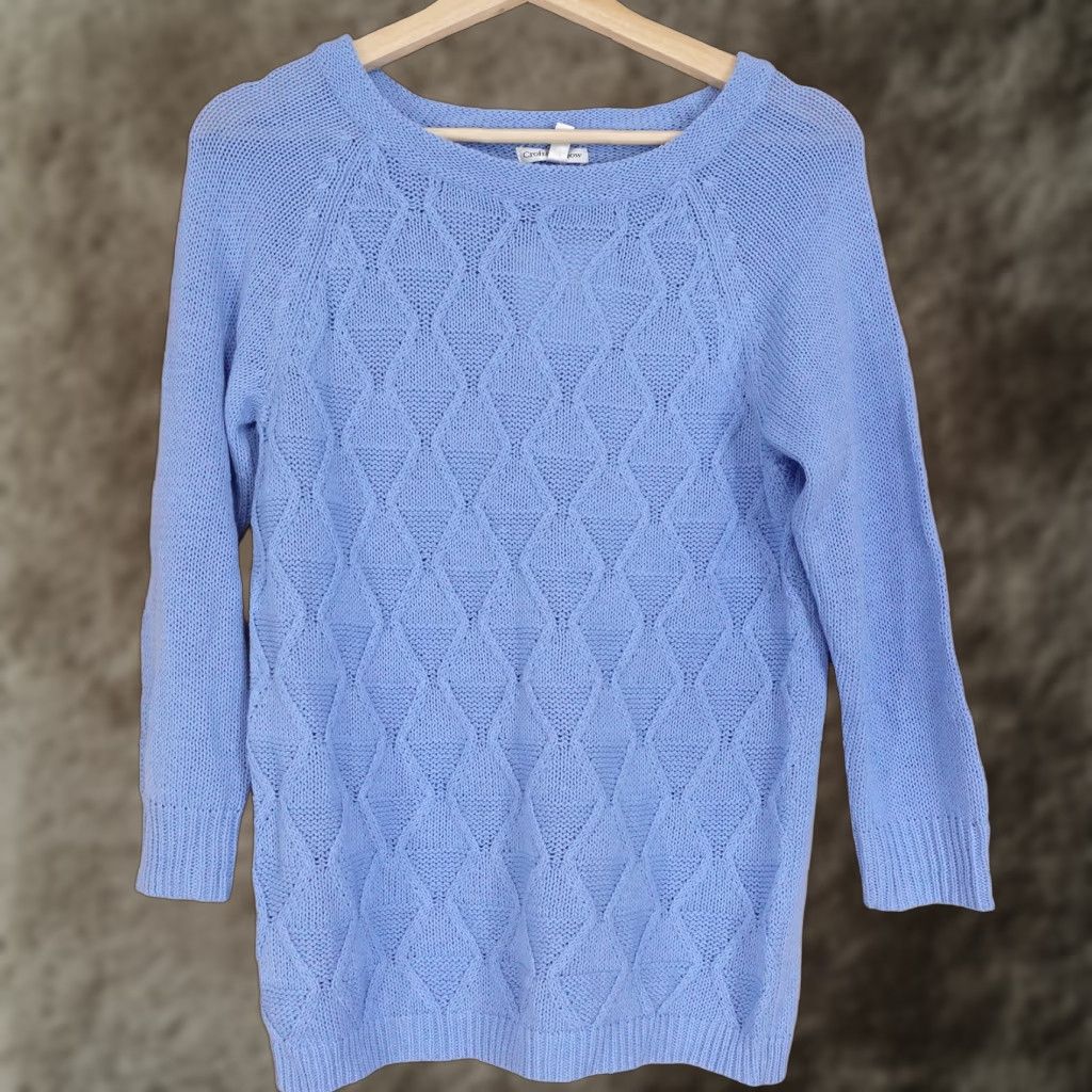Croft & Barrow CROFT & BARROW Sweater Womens Small Blue Long Sleeve Pullover Sweater Size S / US 4 / IT 40 - 1 Thumbnail