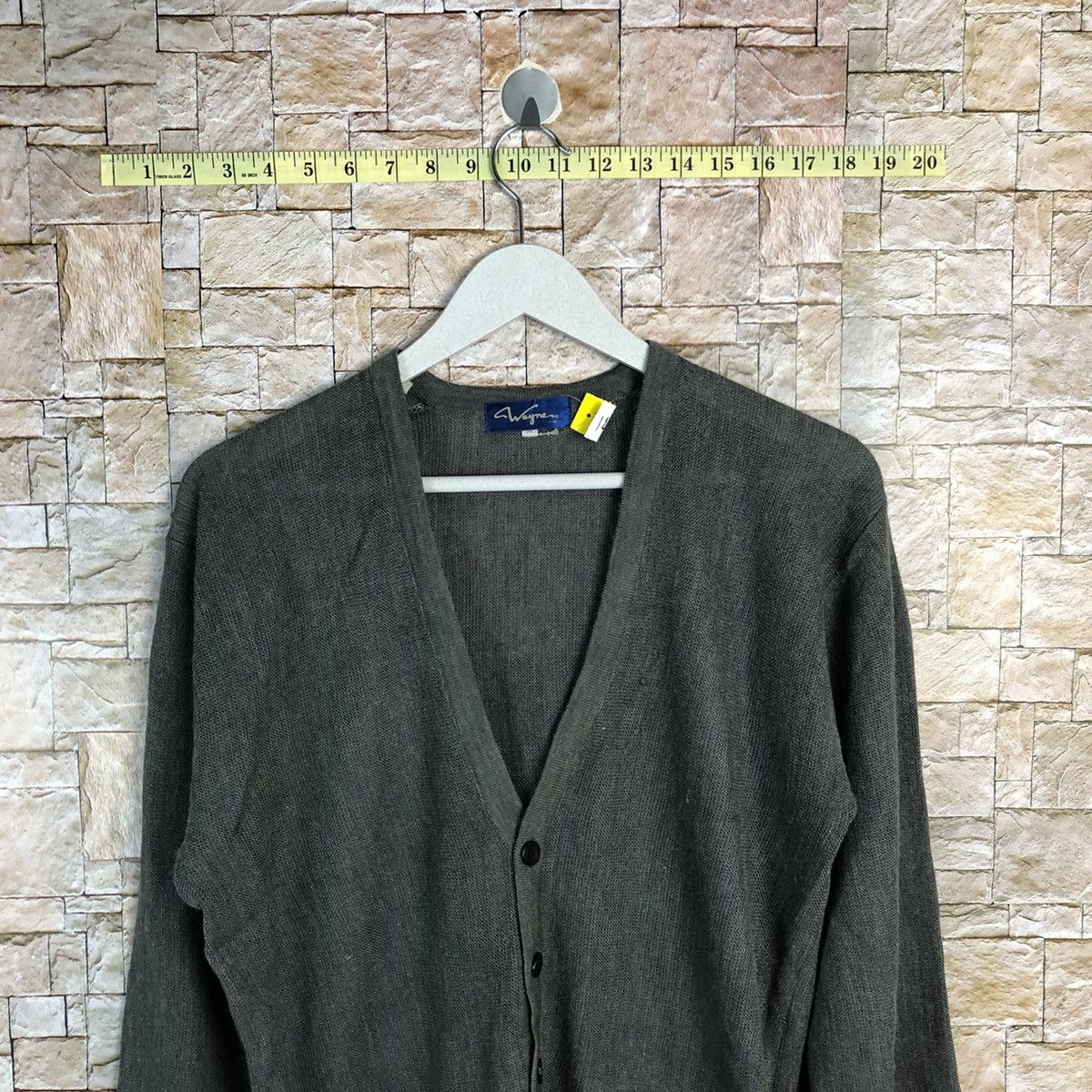 Japanese Brand Wayne Grey Cardigan Knitwear vintage japan #A271 Size US M / EU 48-50 / 2 - 2 Thumbnail
